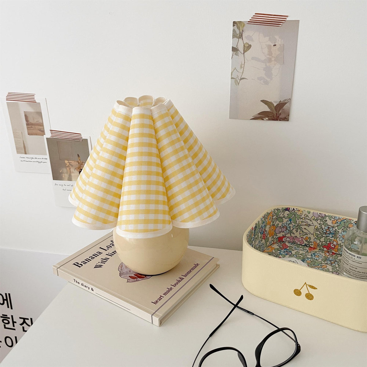 Nirixon whimsische tafellamp met stoffen kap