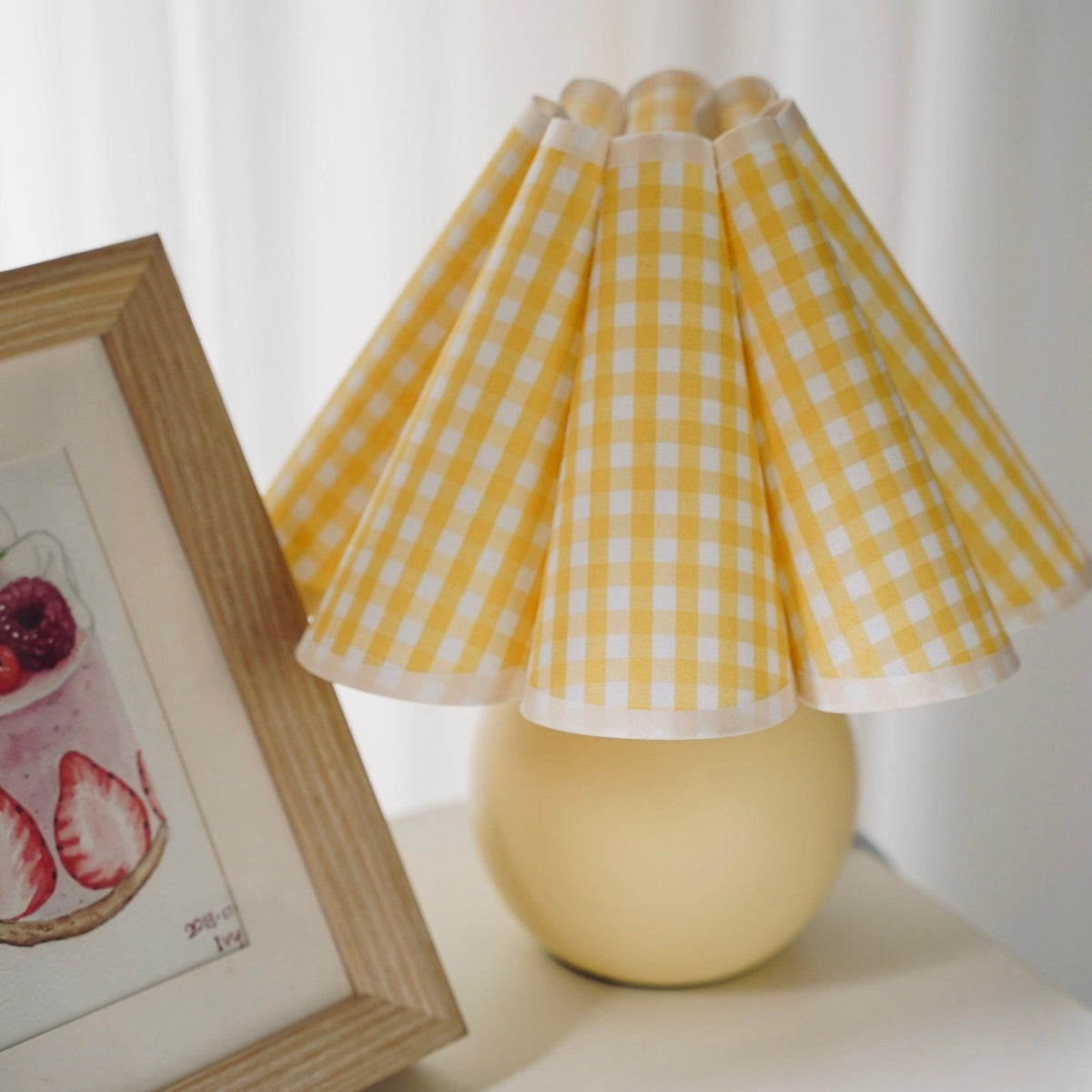 Nirixon whimsische tafellamp met stoffen kap