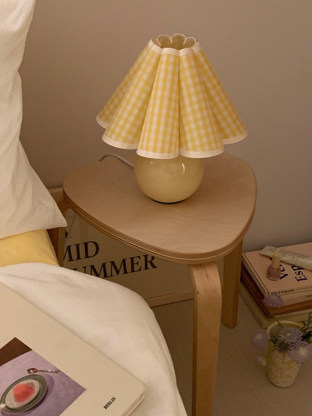 Nirixon whimsische tafellamp met stoffen kap