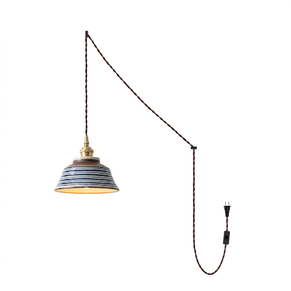 Indigo stekker-in hanglamp