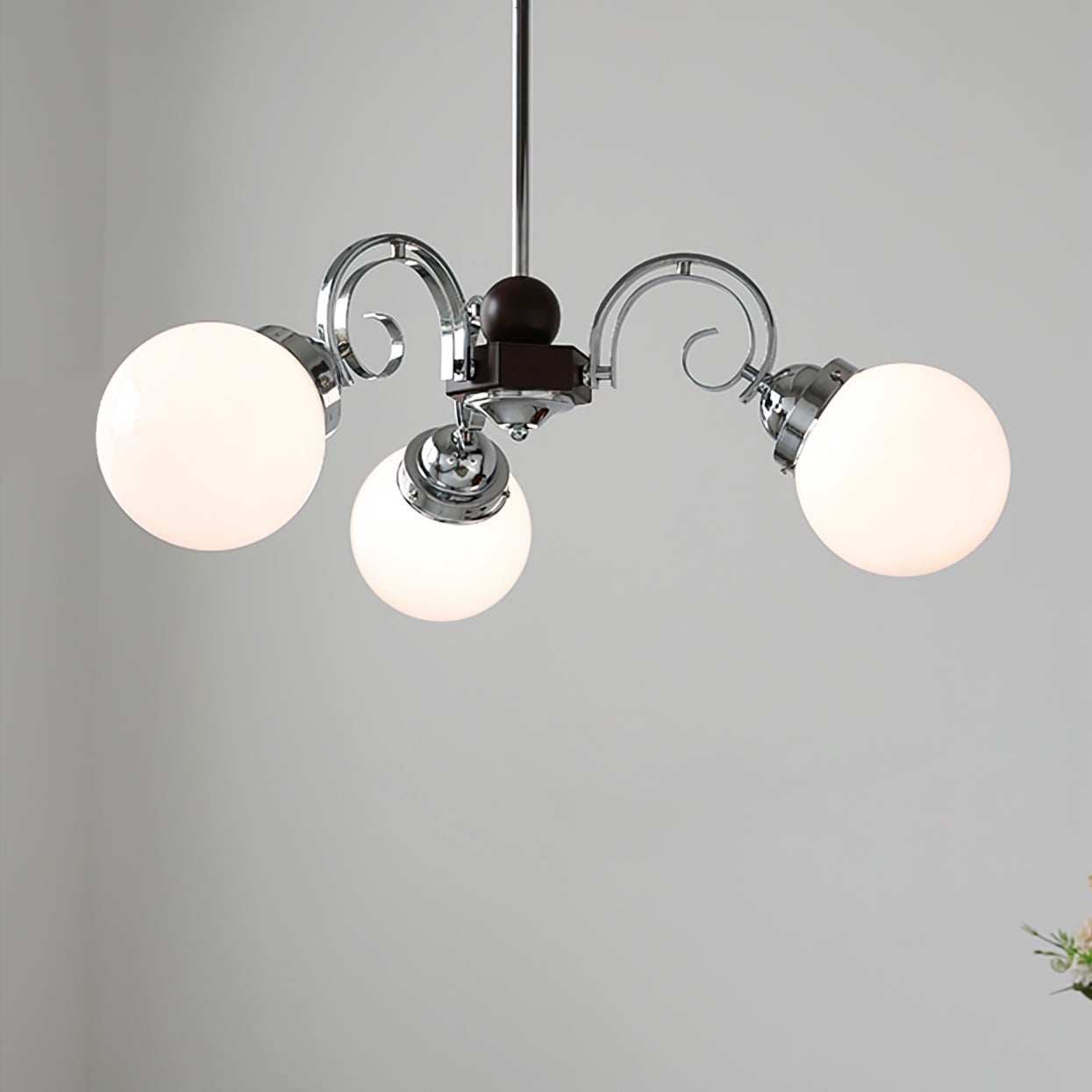 Valentina Vintage Crème Kroonluchter Glas Woonkamer Slaapkamer