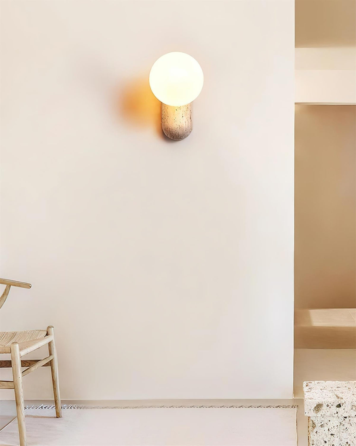 Tavelaria wandlamp travertin Organic Serenity