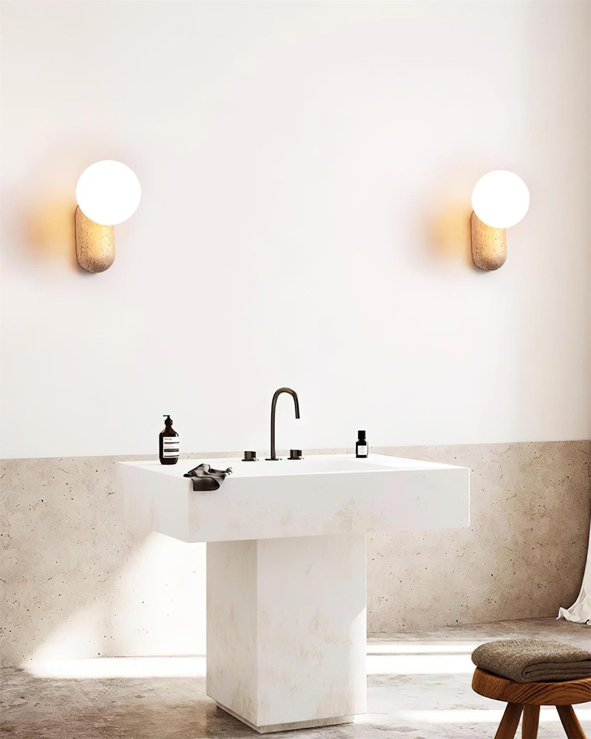 Tavelaria wandlamp travertin Organic Serenity