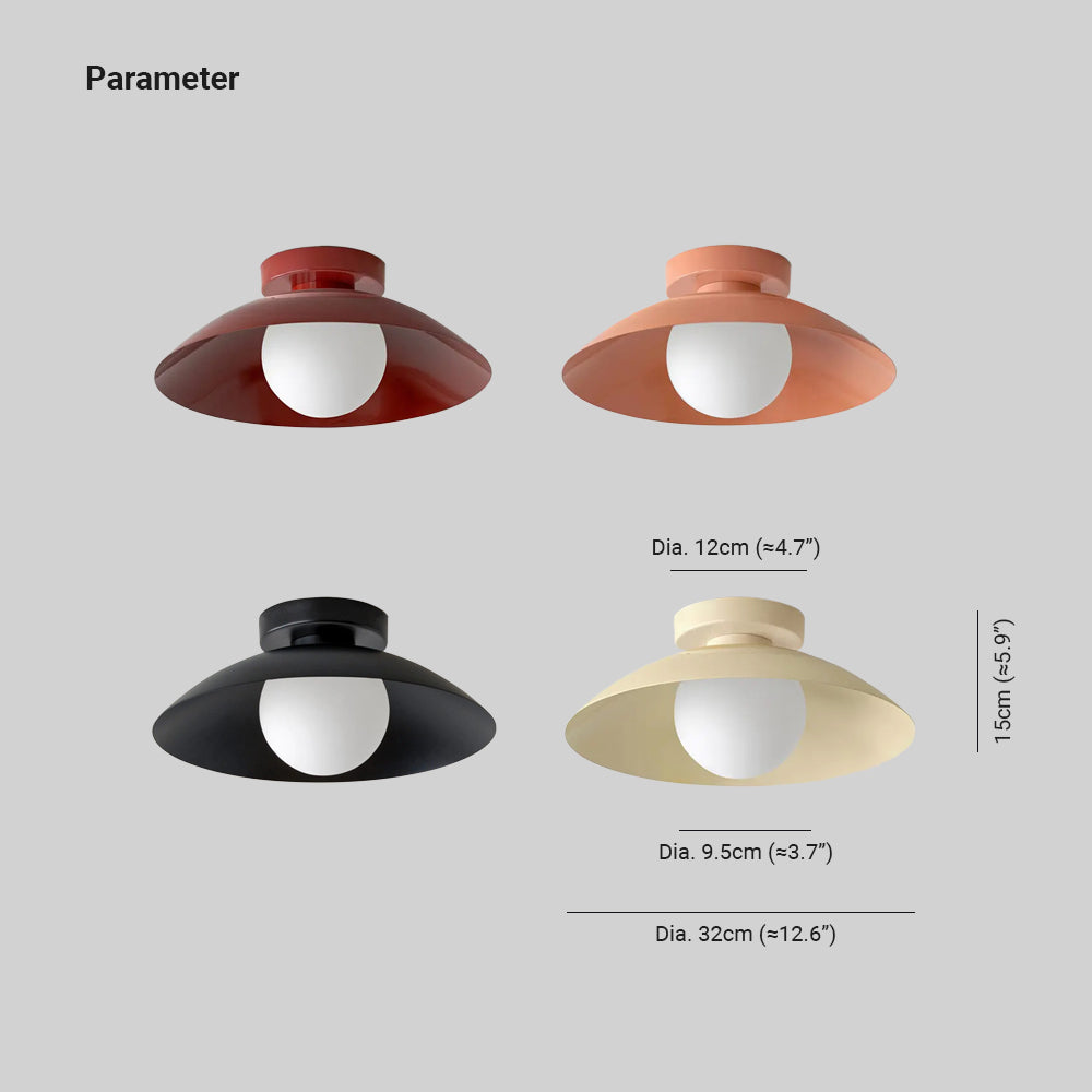 Cairns Modern Plafondlamp Zwart Rode Metaal Woonkamer Slaapkamer