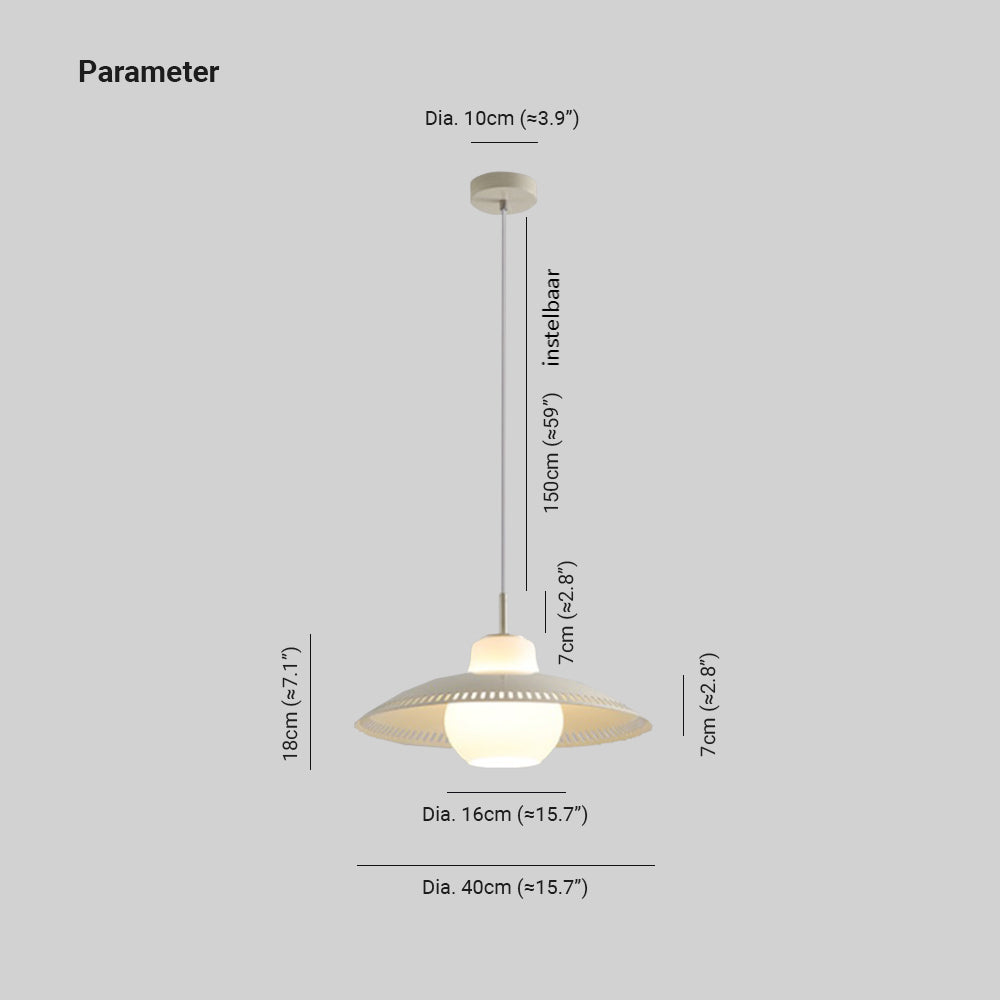 Carins Modern LED Hanglampen Wit Metaal Glas Slaapkamer Woonkamer