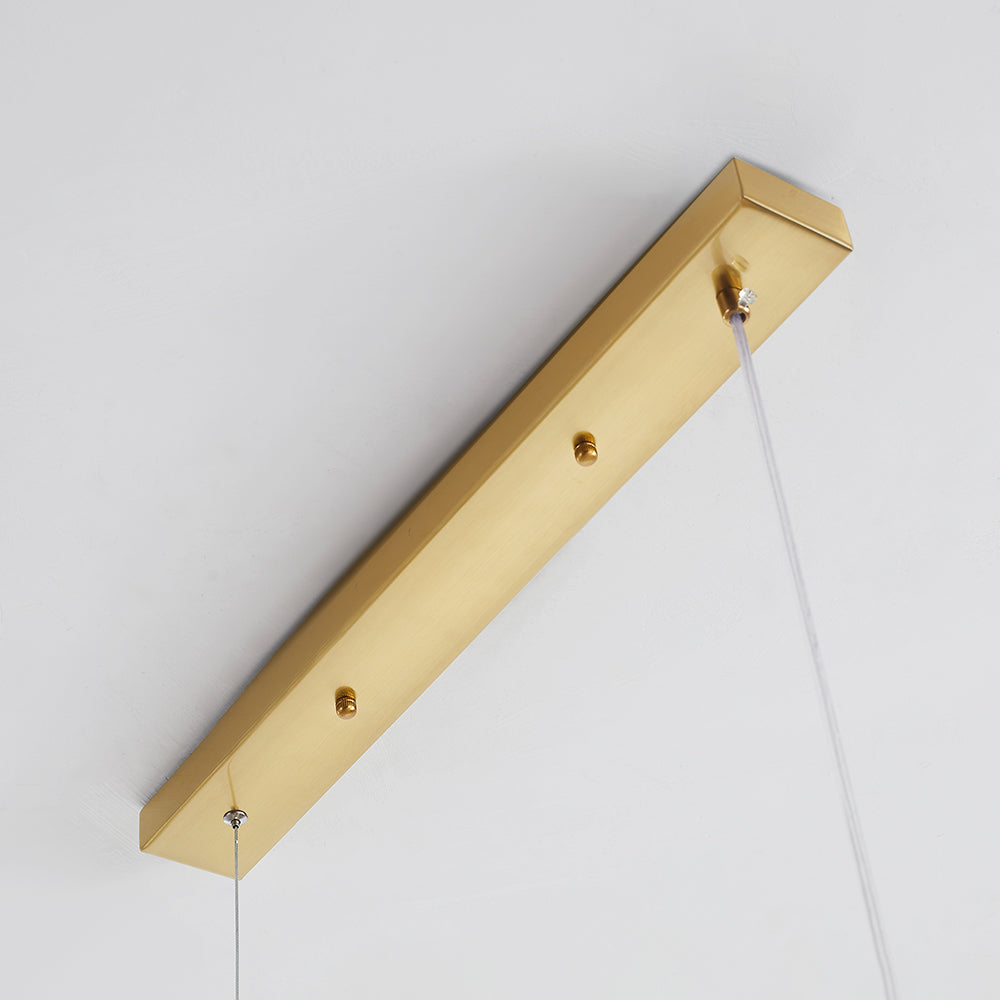 Valentina Ronde LED Hanglampen Zwart Goud Metaal Glas Woonkamer