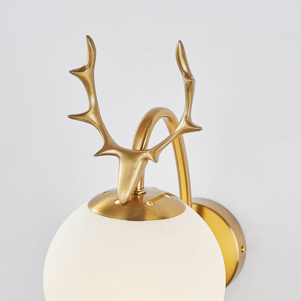 Valentina Ronde LED Wandlamp Goud Zwart Metaal Glas Eetkamer Slaapkamer