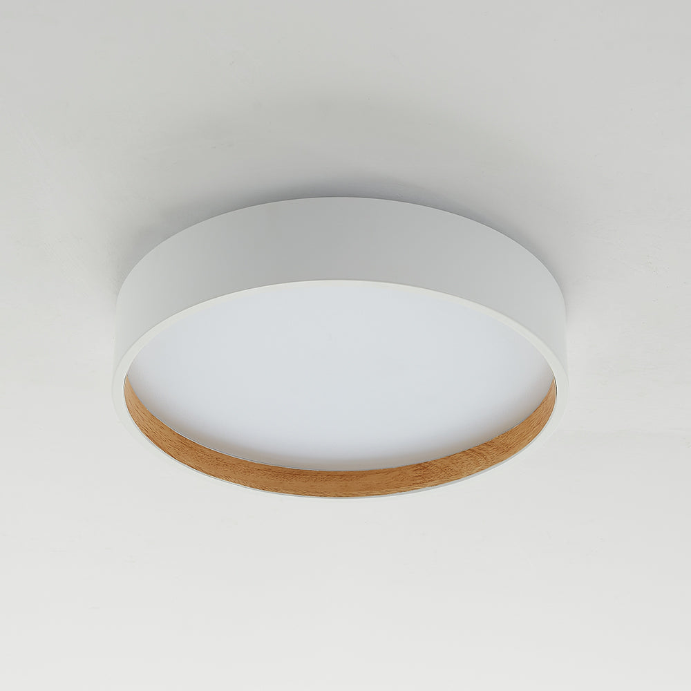 Quinn Ronde LED Plafondlampen Zwart Wit Acryl Metaal Eetkamer Slaapkamer