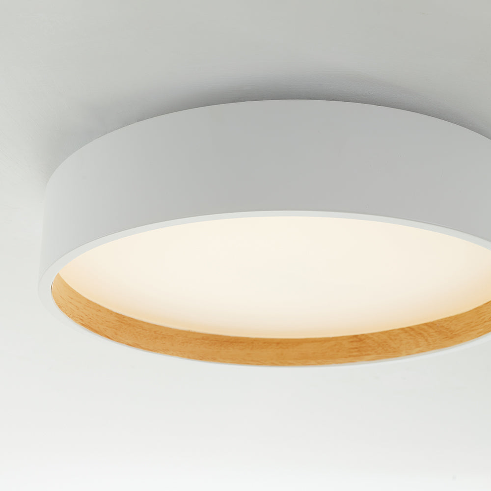 Quinn Ronde LED Plafondlampen Zwart Wit Acryl Metaal Eetkamer Slaapkamer