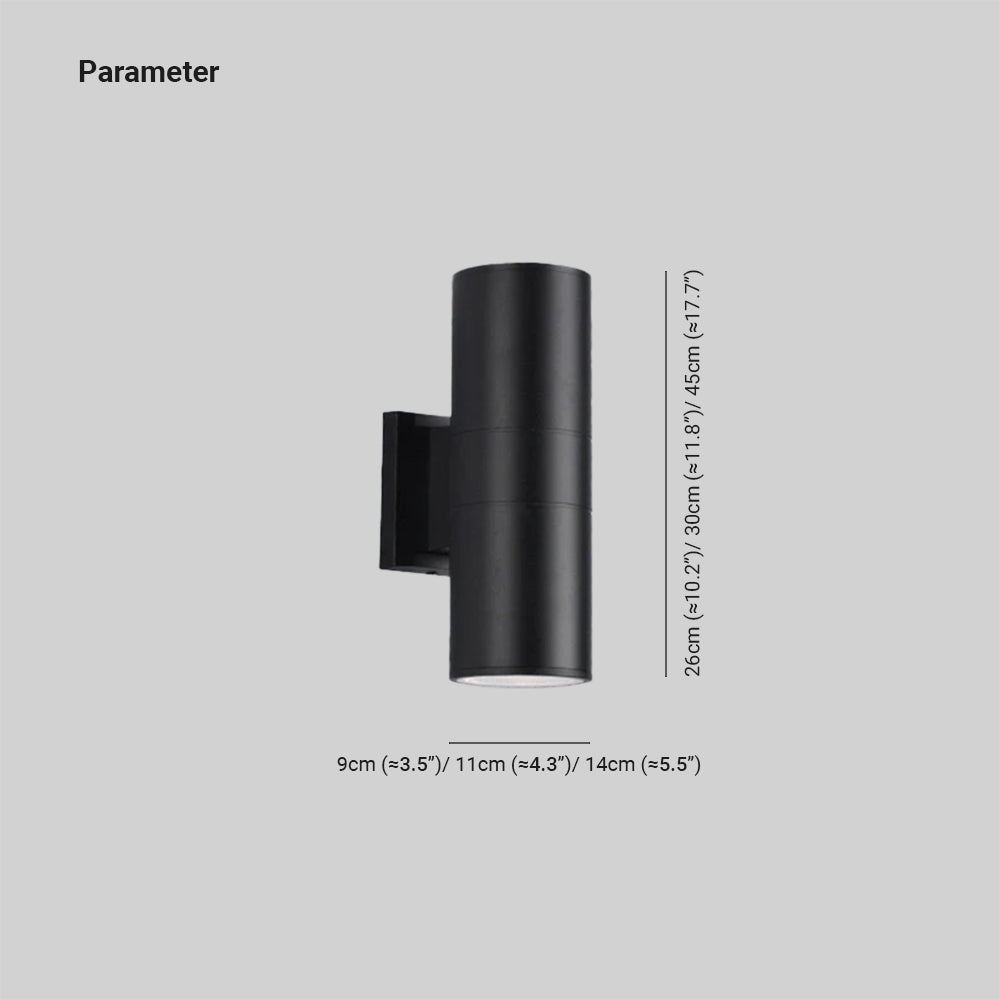 Orr Moderne Kleine LED Wandlampen Zwart Metaal Glas Hal Buiten Tuin