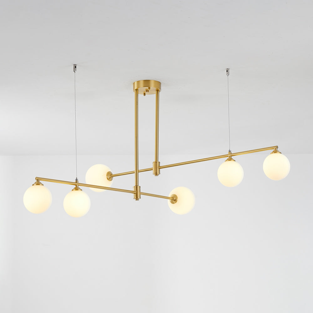Valentina Moderne Bubble Hanglampen Goud Koper Glas Slaapkamer