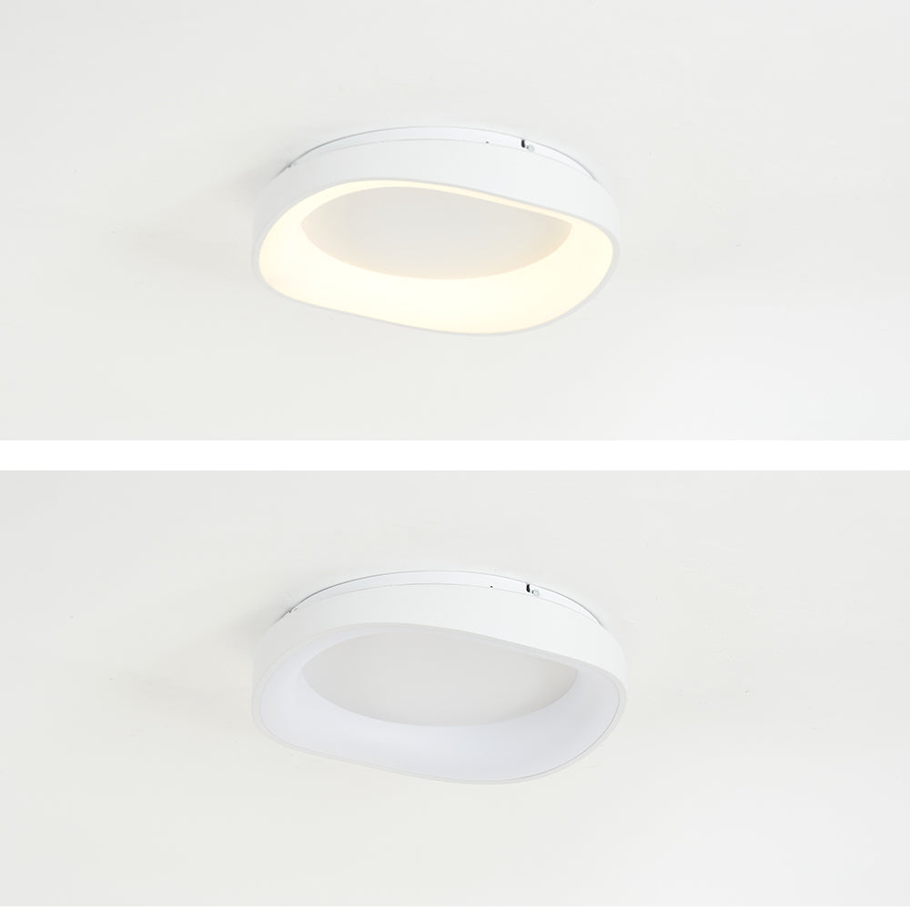 Arisha Modern Wave Flush Mount Ceiling Light, Living Room, White