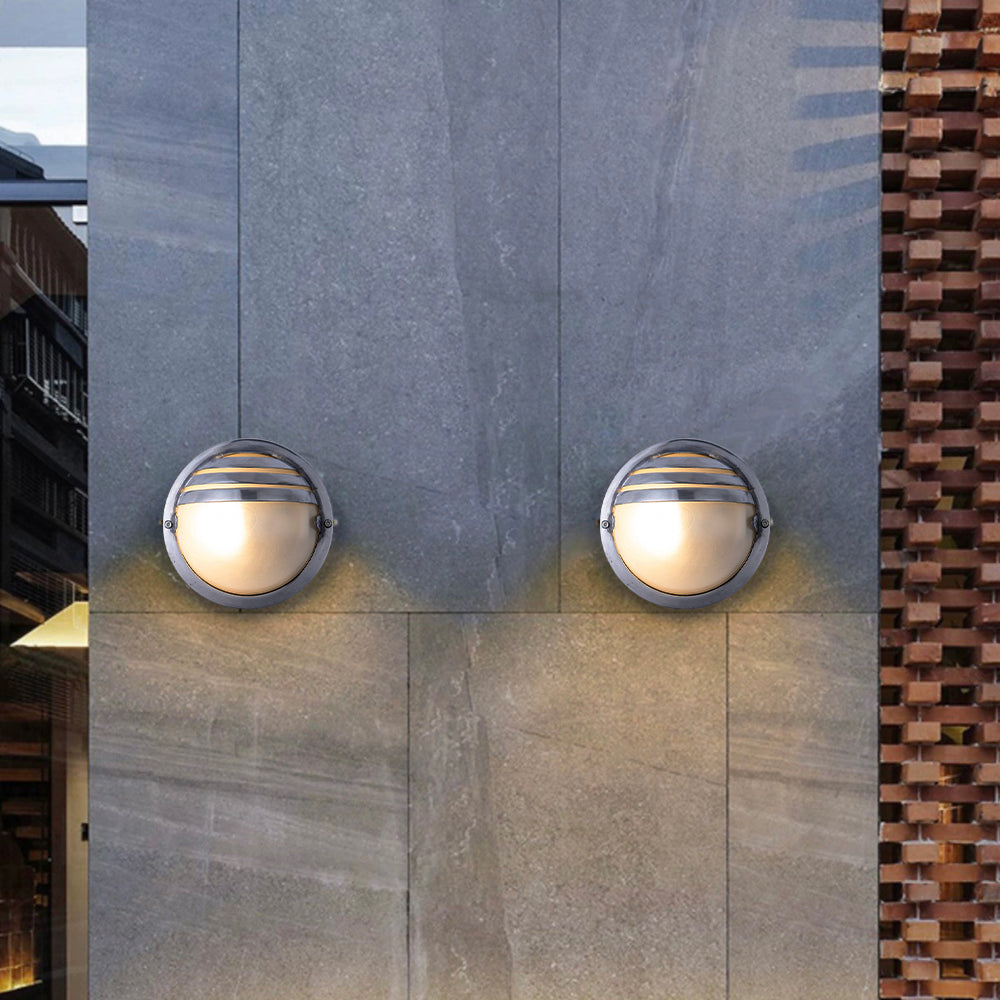 Orr Moderne Design LED Wandlamp Geometrisch Metaal/Glas Zilver Buiten Binnenplaats/Omheining/Balkon