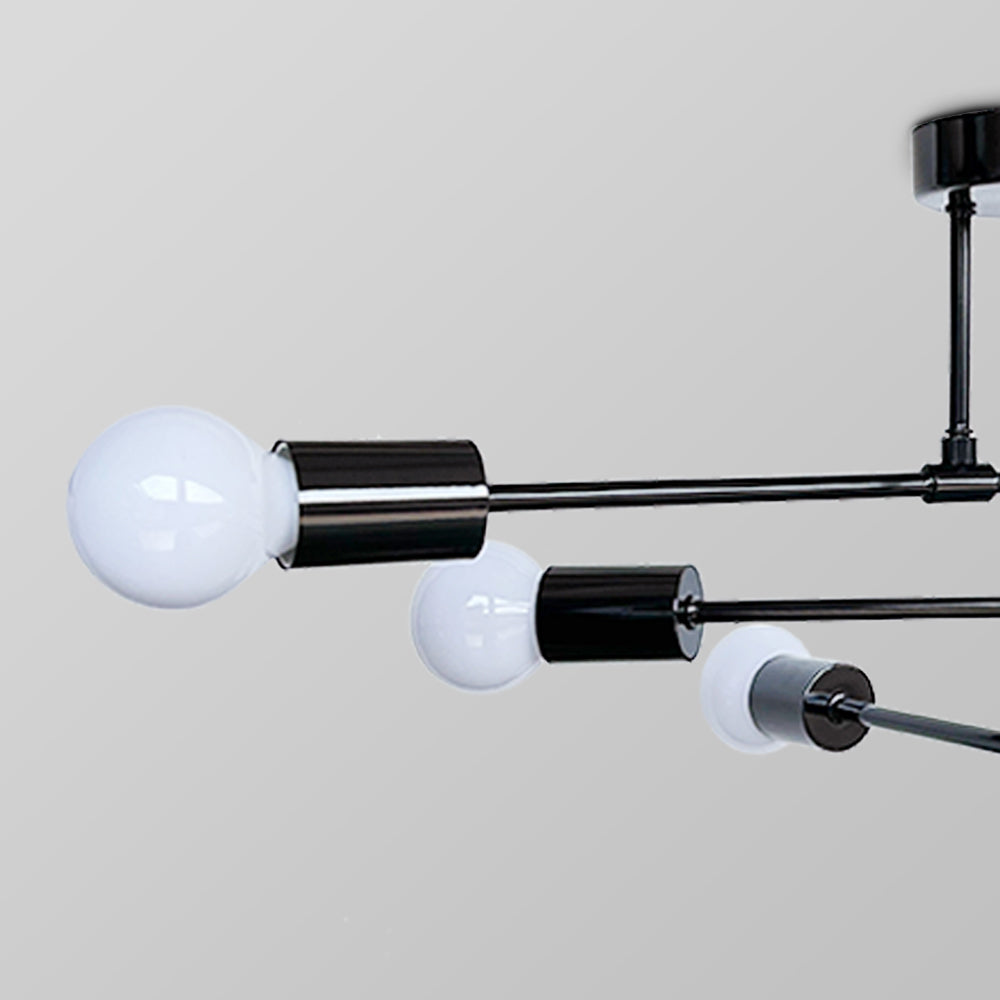 Valentina Moderne LED Plafondlampen Gouden Zwart Metaal Glas Eetkamer
