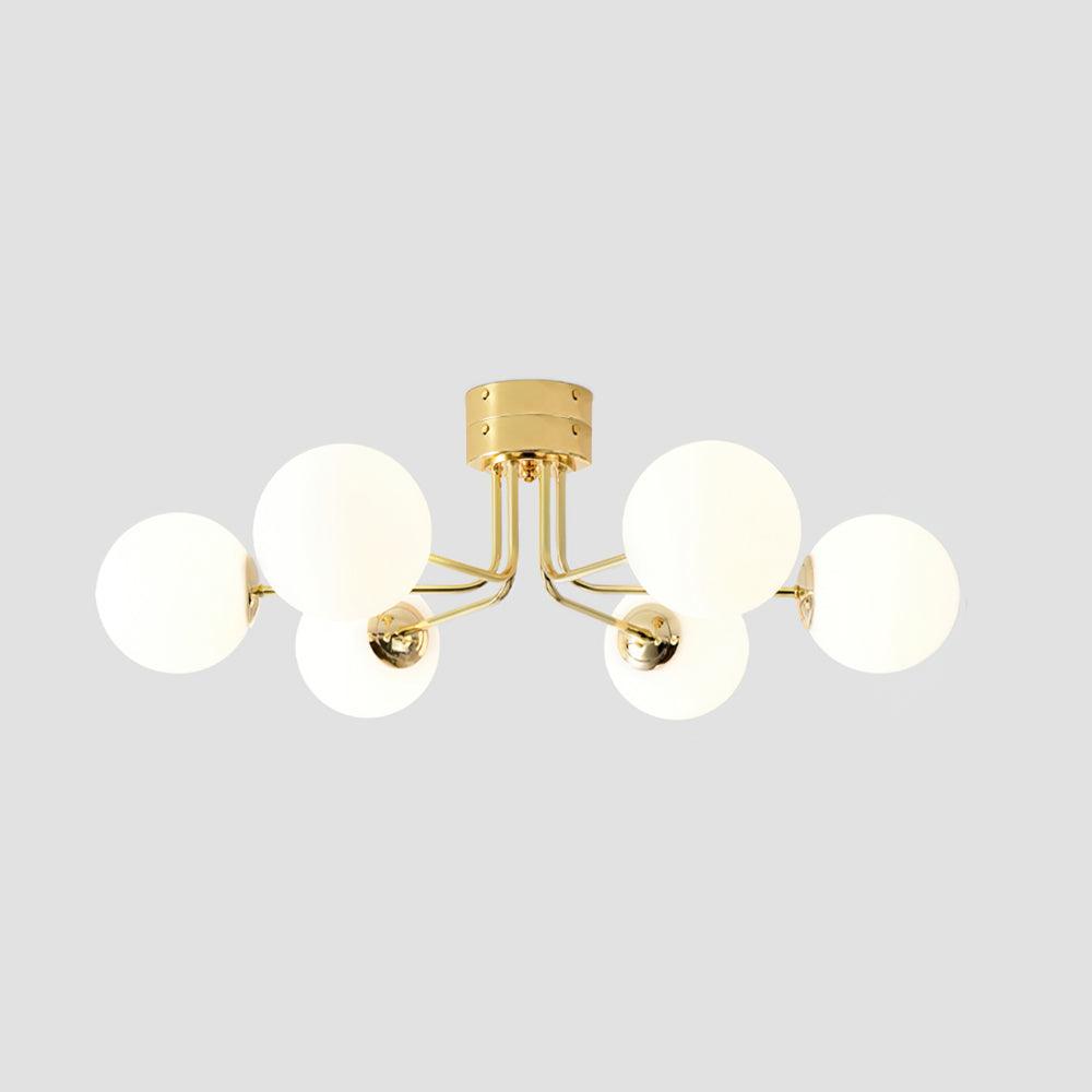 Othien plafondlamp goud wit bol