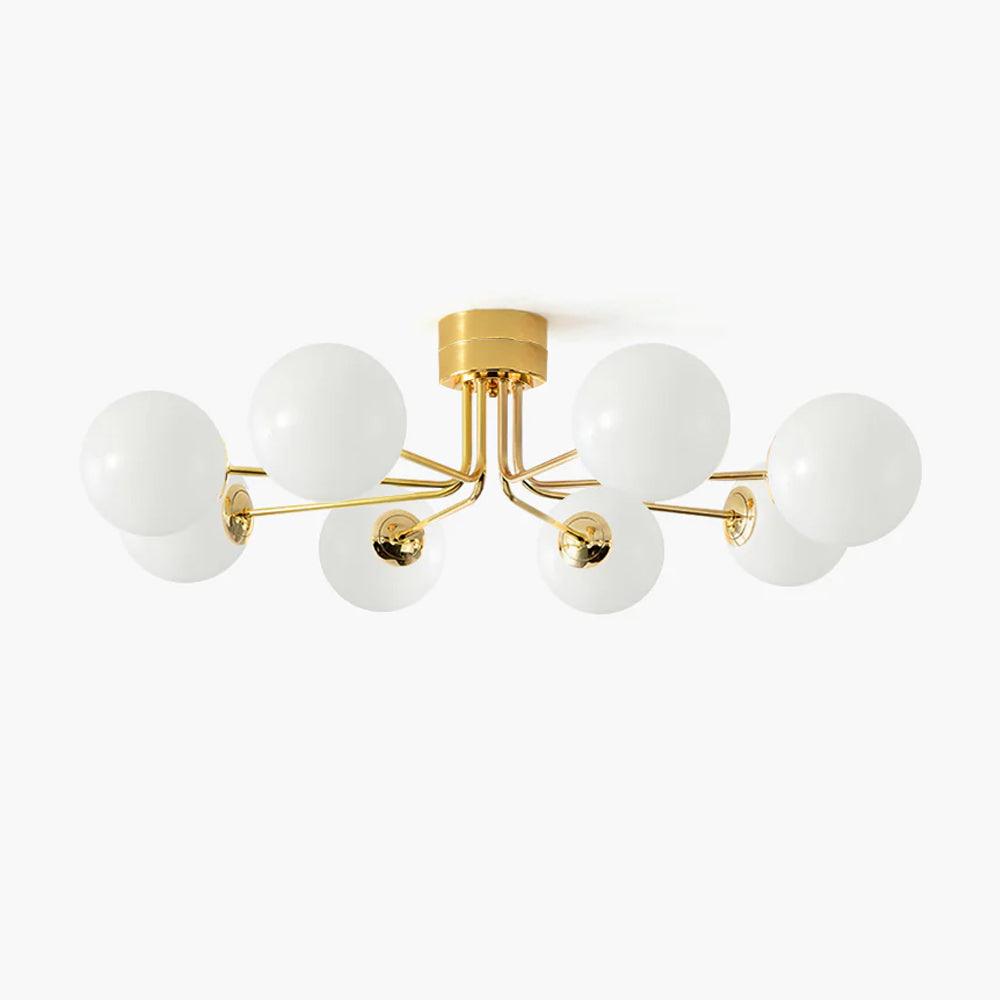 Othien plafondlamp goud wit bol
