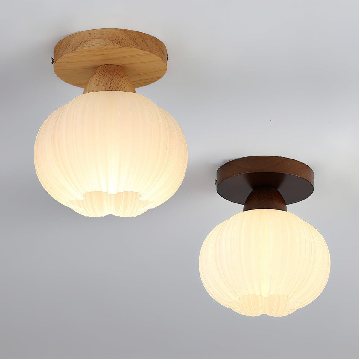 Dura Grote Bloemzak plafondlamp van Hout
