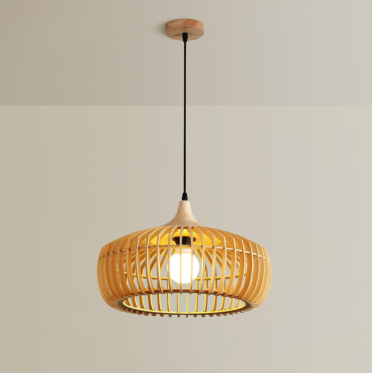 Lixu houten retro hanglamp