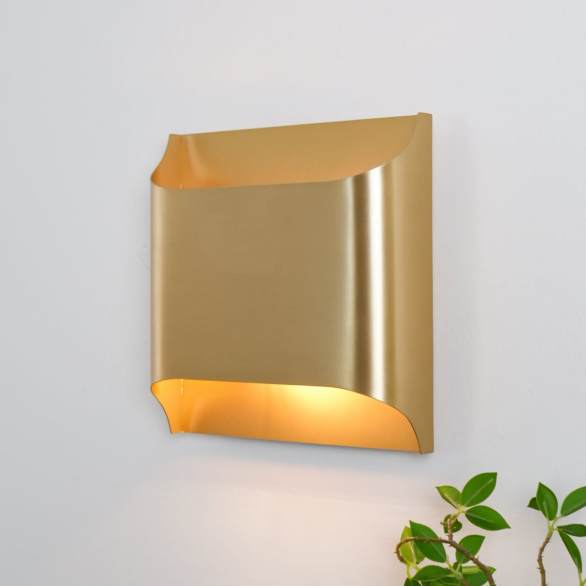Hardy wandlamp van messing