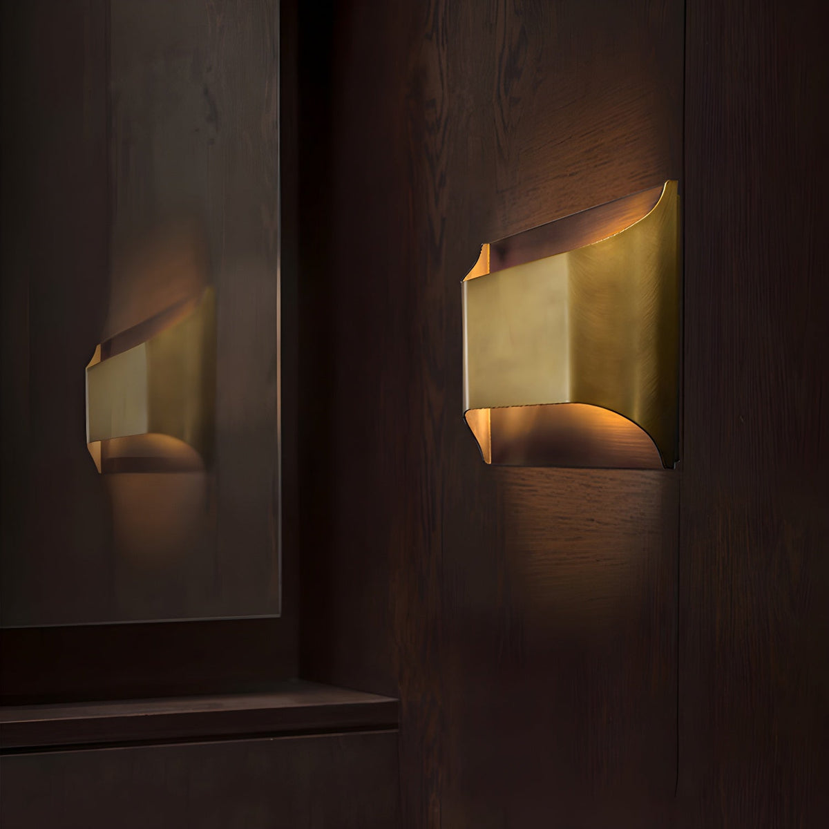 Hardy wandlamp van messing