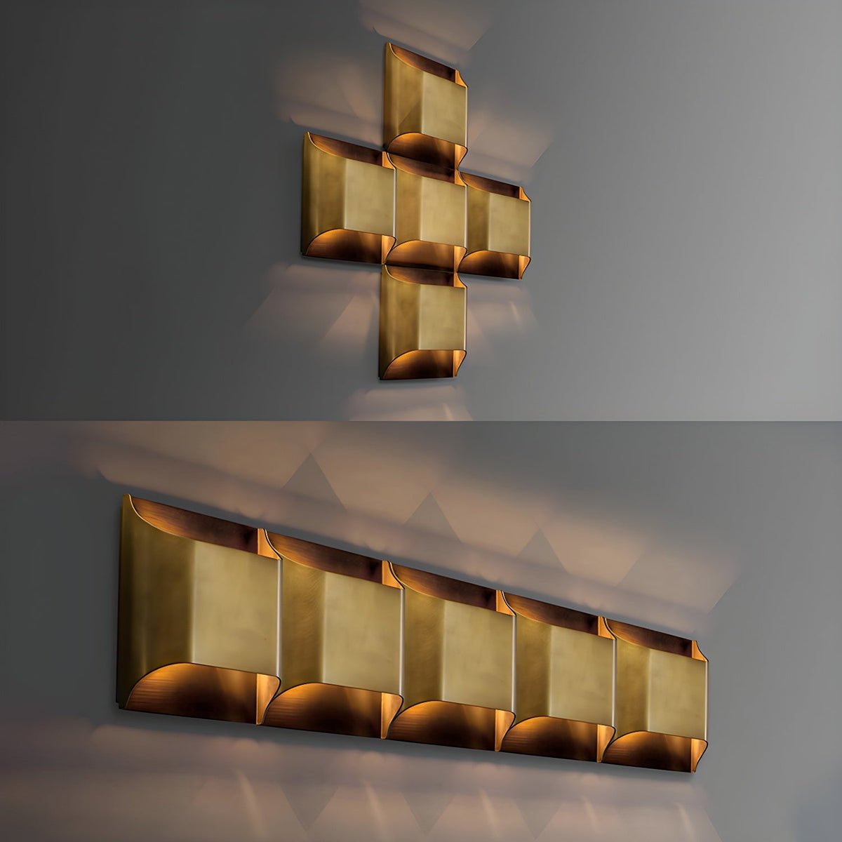 Hardy wandlamp van messing