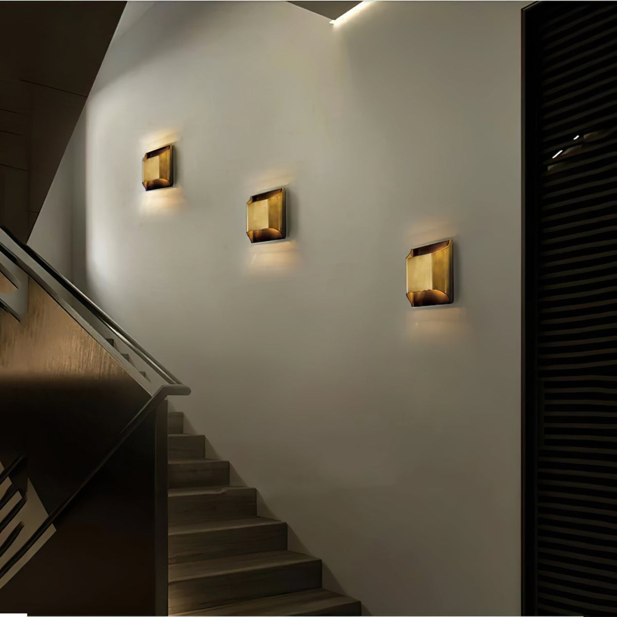 Hardy wandlamp van messing