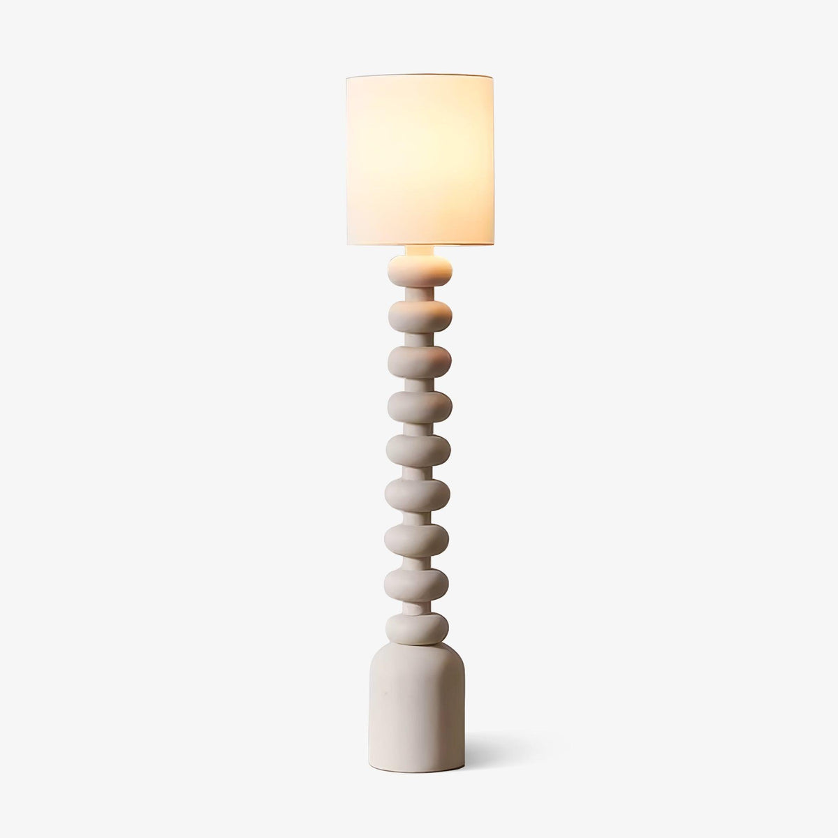 Khev Moderne vloerlamp met stoffen kap