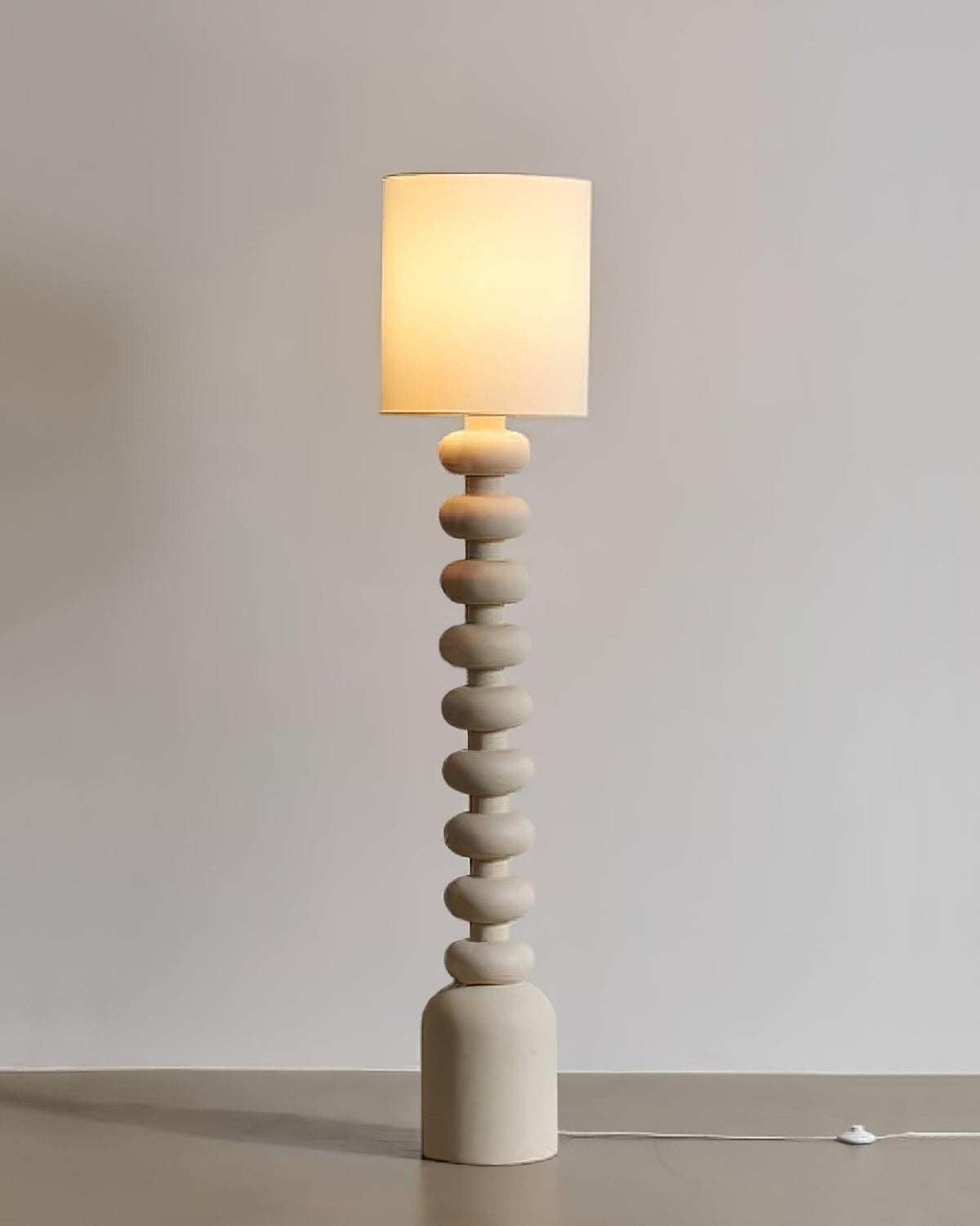 Khev Moderne vloerlamp met stoffen kap