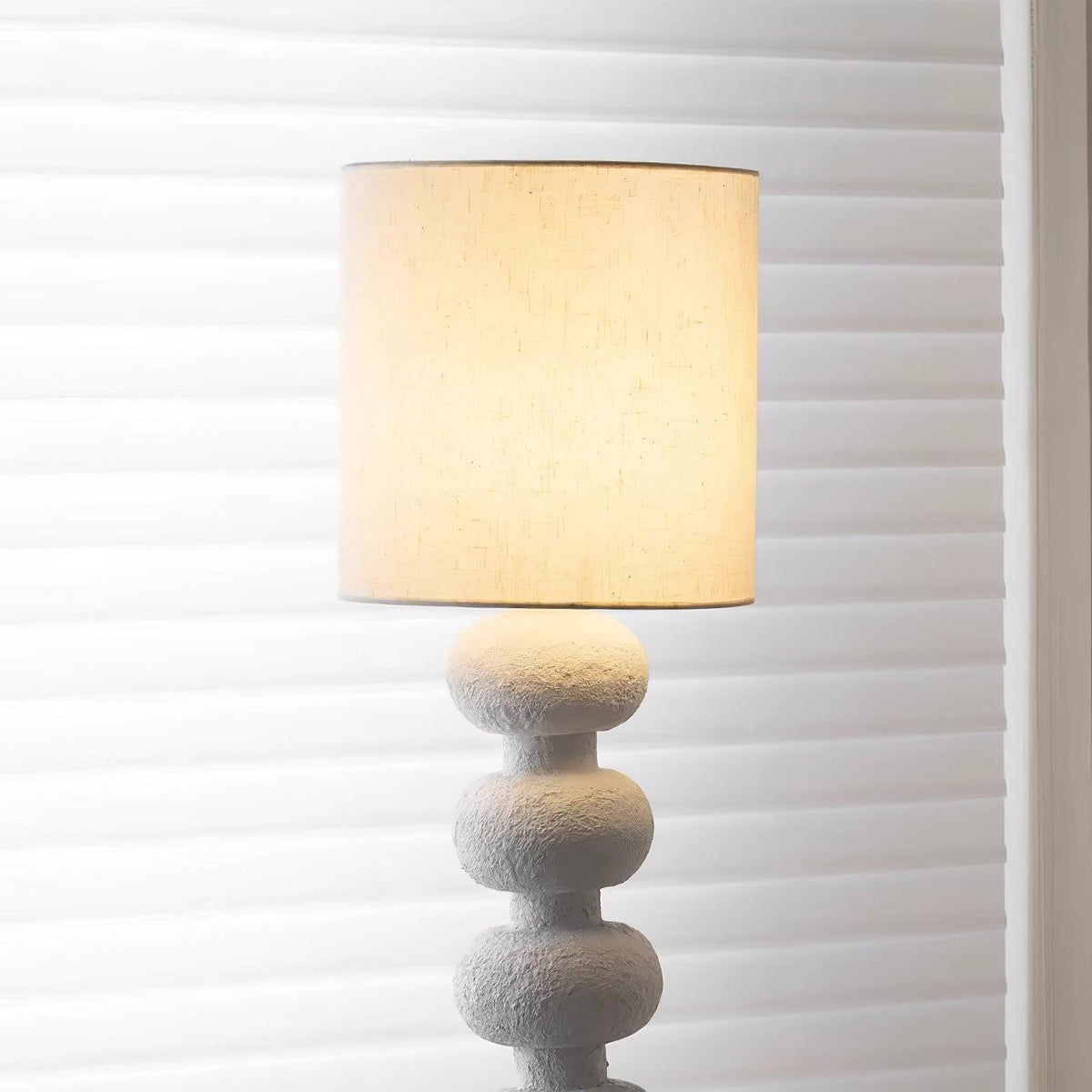 Khev Moderne vloerlamp met stoffen kap