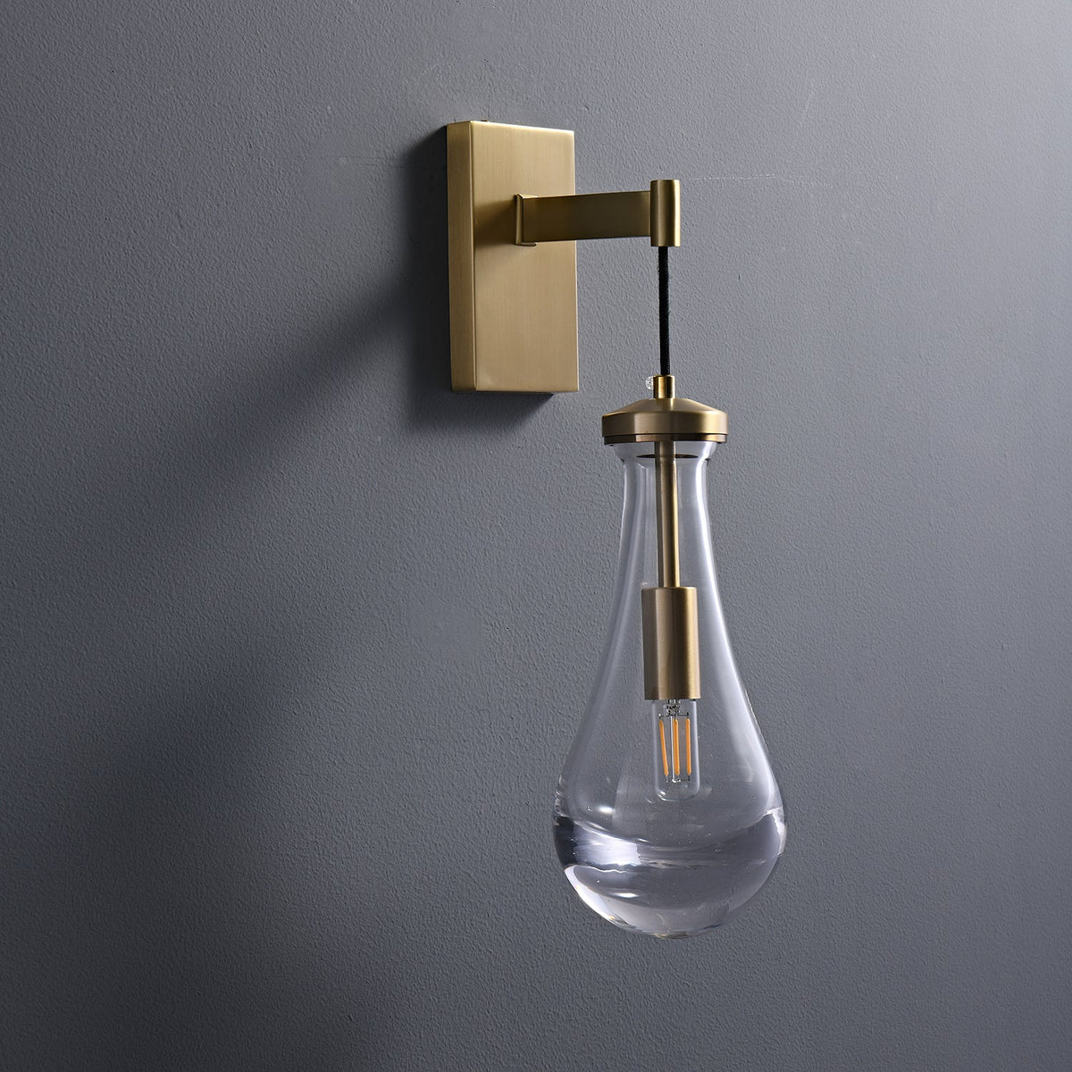 Lyshaos moderne minimalistische wandlamp van messing glas