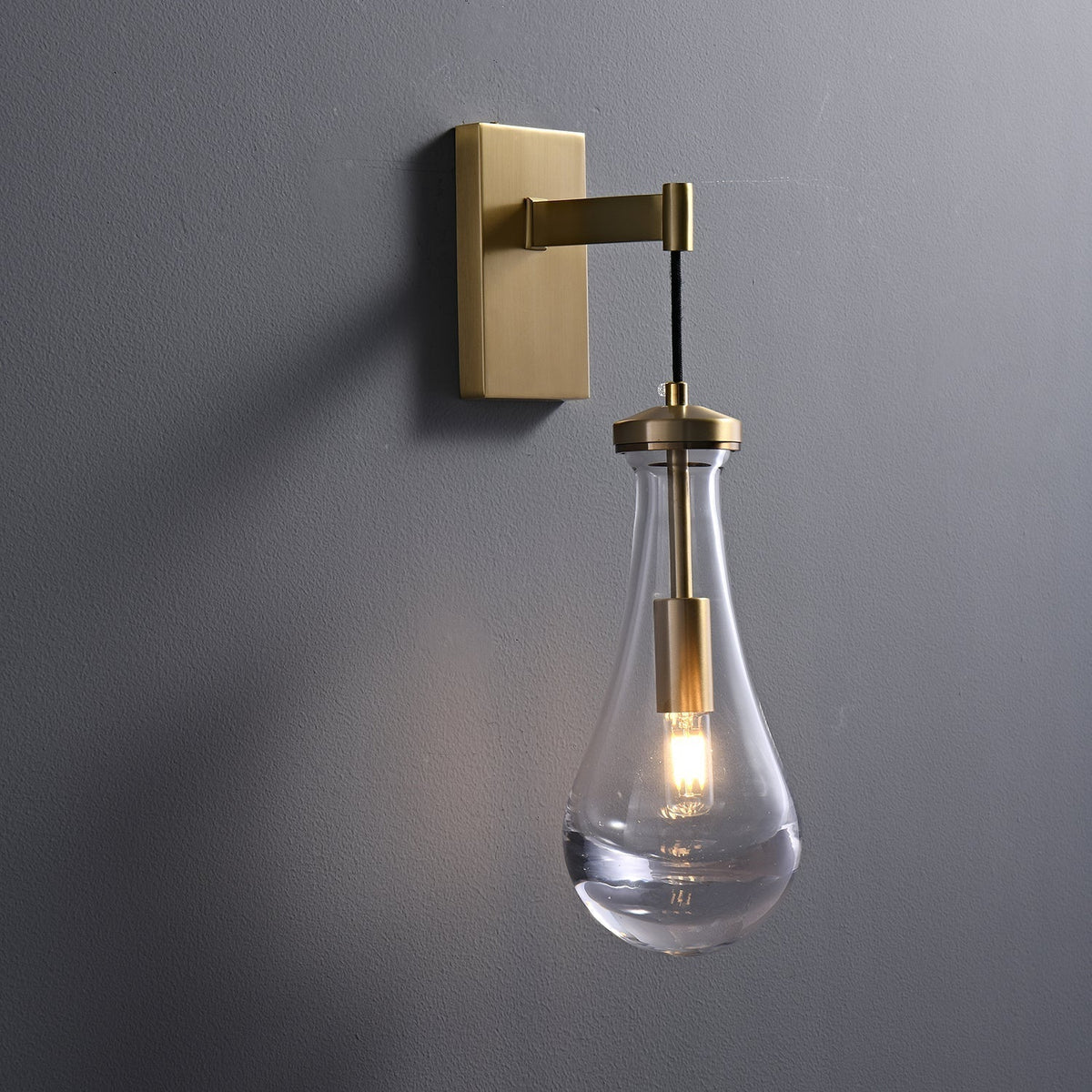 Lyshaos moderne minimalistische wandlamp van messing glas