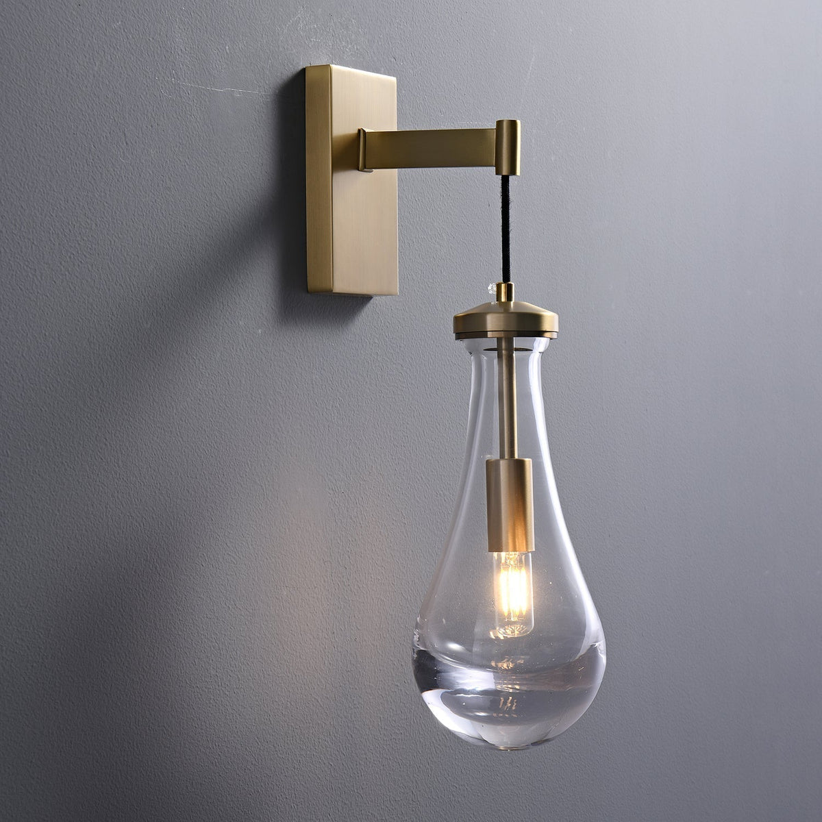 Lyshaos moderne minimalistische wandlamp van messing glas