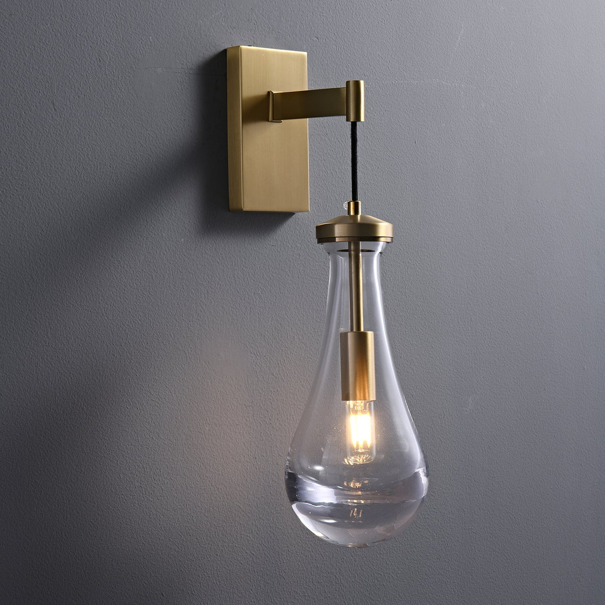Lyshaos moderne minimalistische wandlamp van messing glas