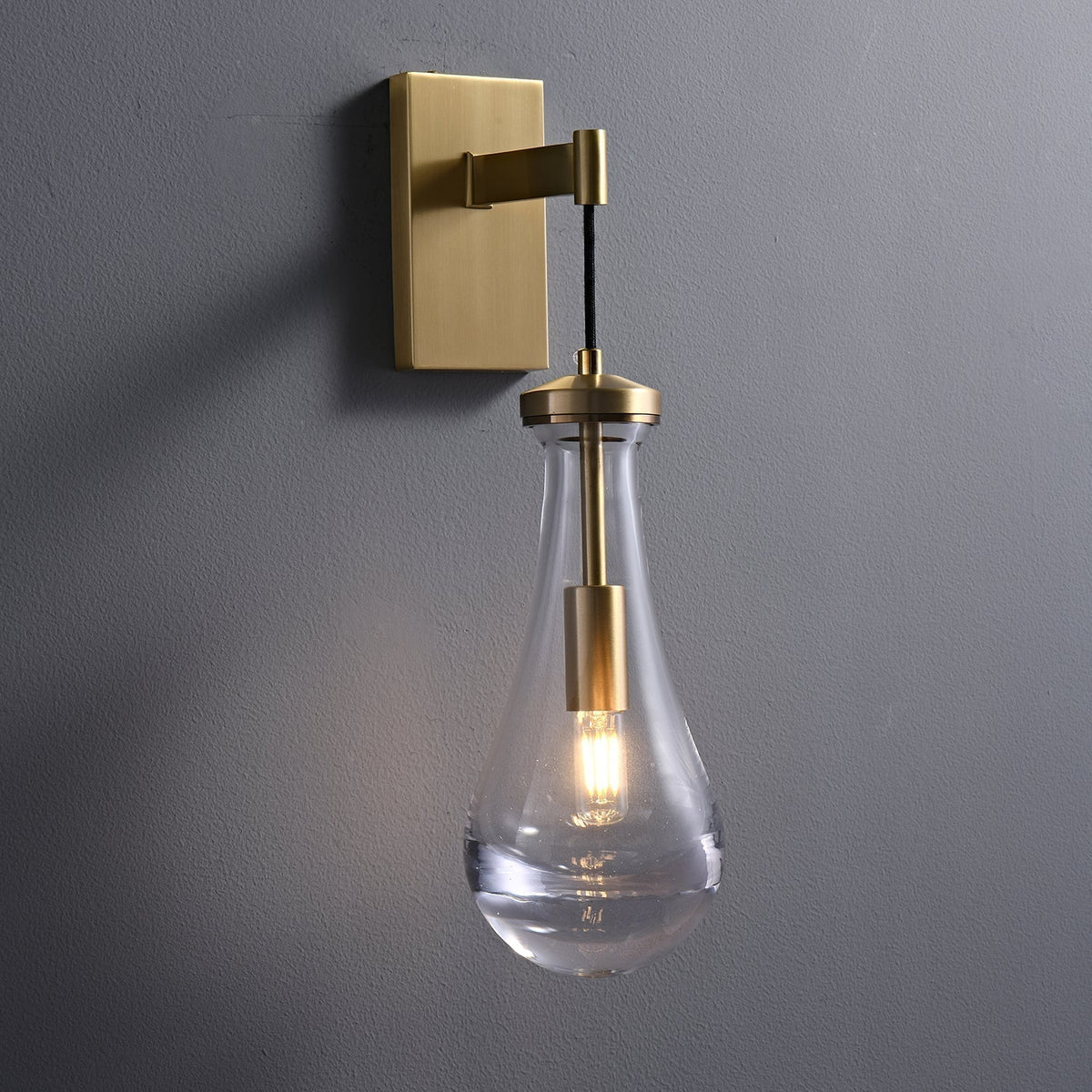 Lyshaos moderne minimalistische wandlamp van messing glas