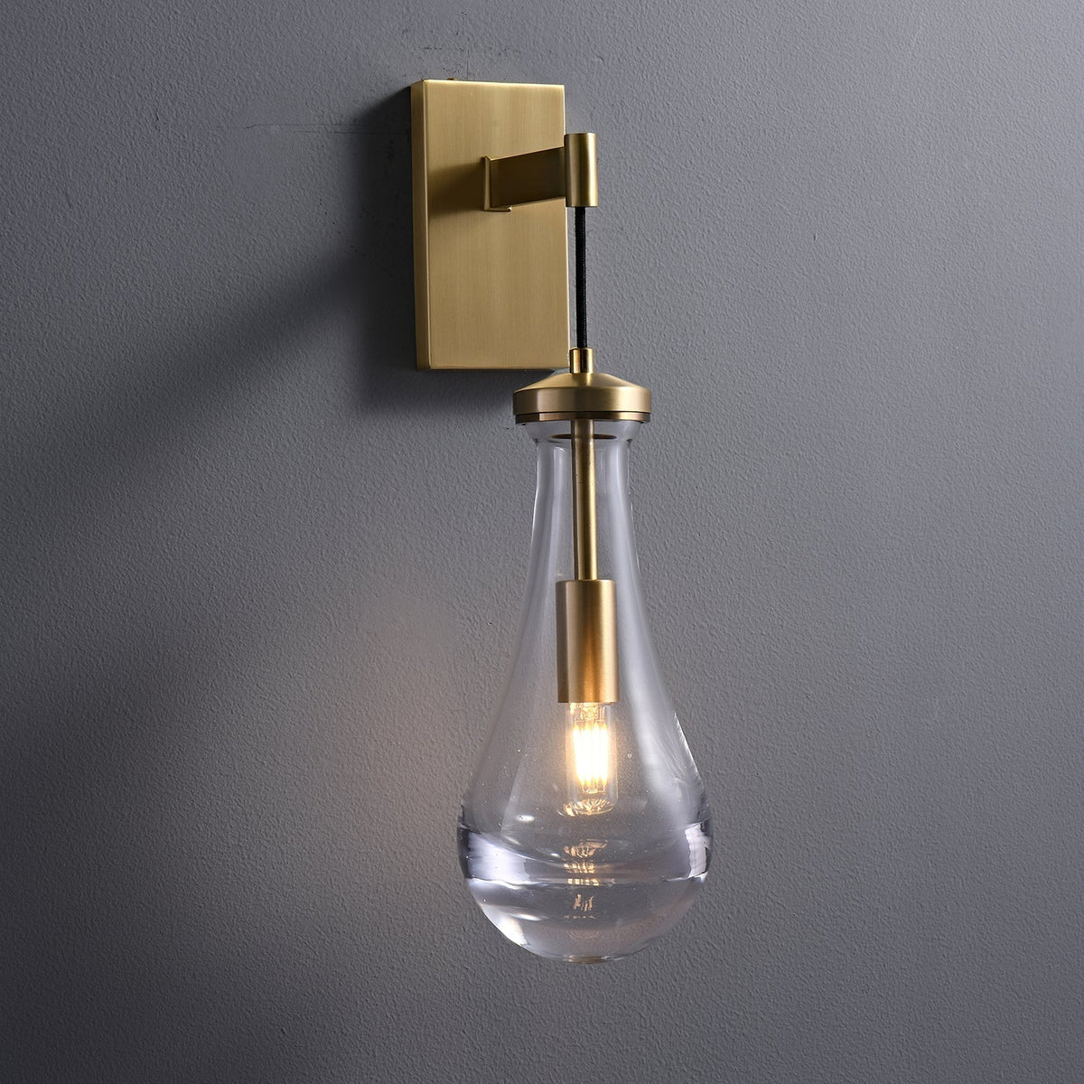 Lyshaos moderne minimalistische wandlamp van messing glas