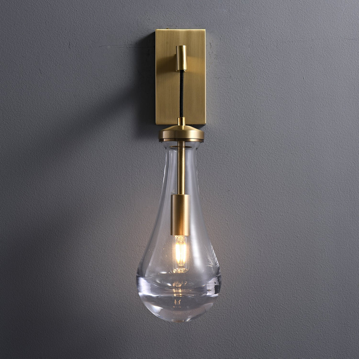 Lyshaos moderne minimalistische wandlamp van messing glas