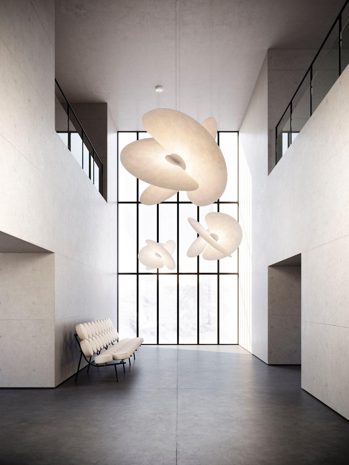Whirl Moderne hanglamp van stof