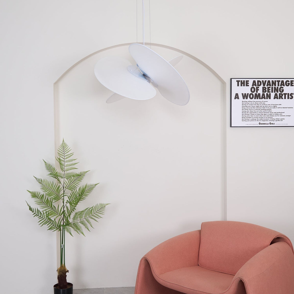 Whirl Moderne hanglamp van stof