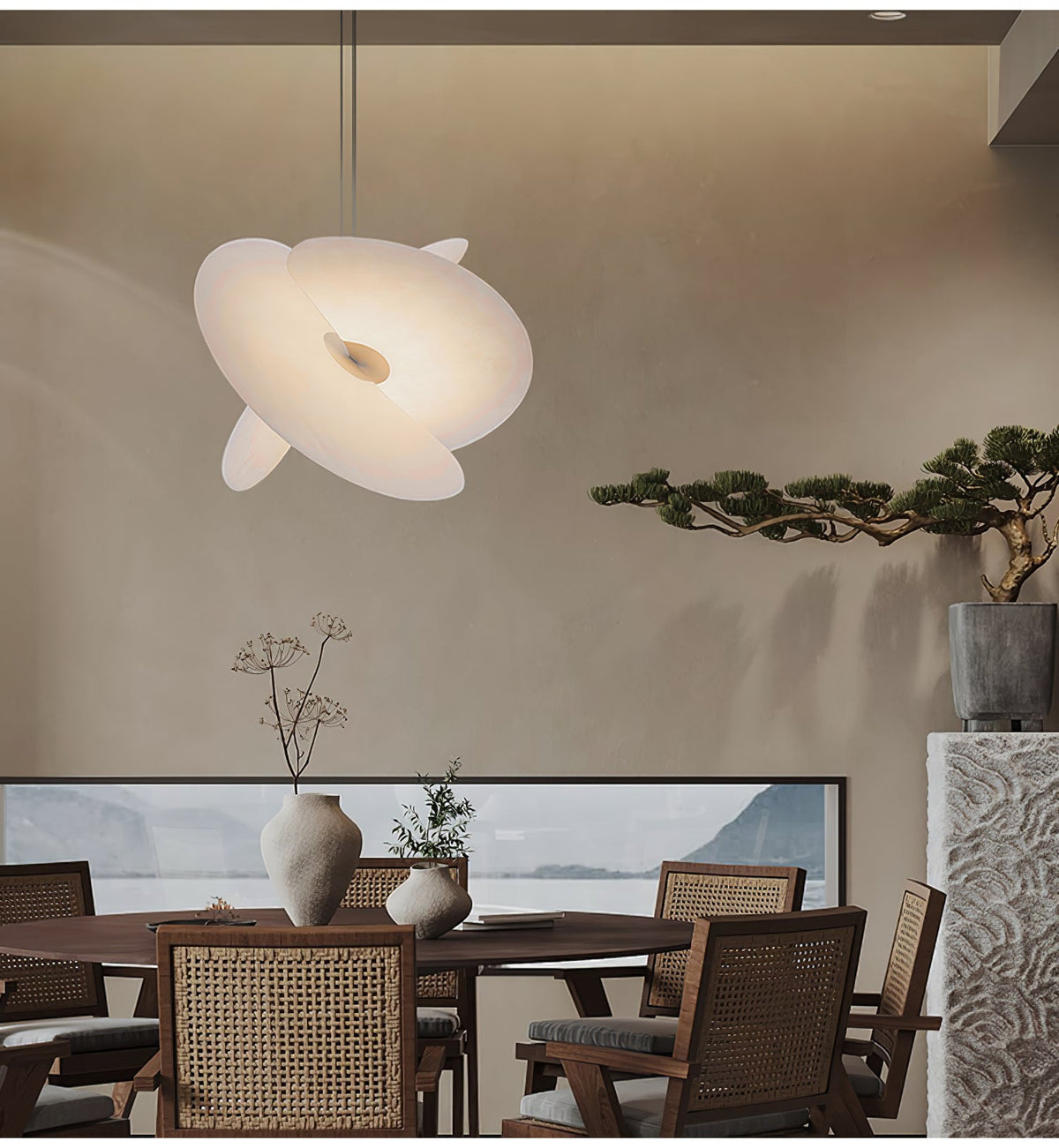 Whirl Moderne hanglamp van stof