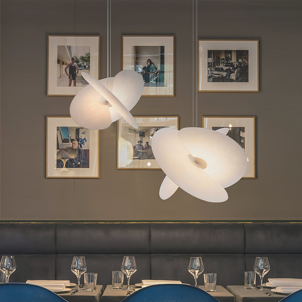 Whirl Moderne hanglamp van stof