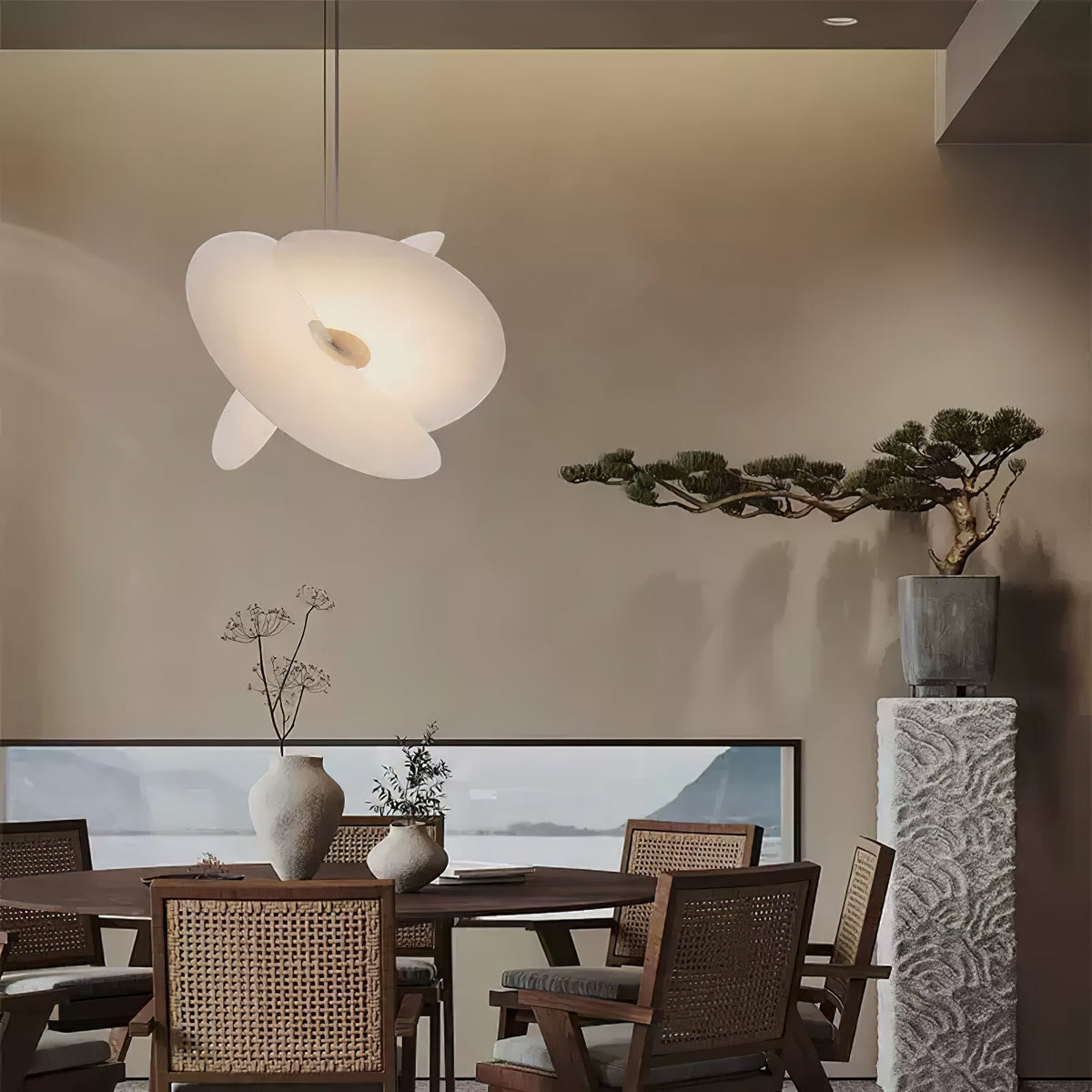 Whirl Moderne hanglamp van stof