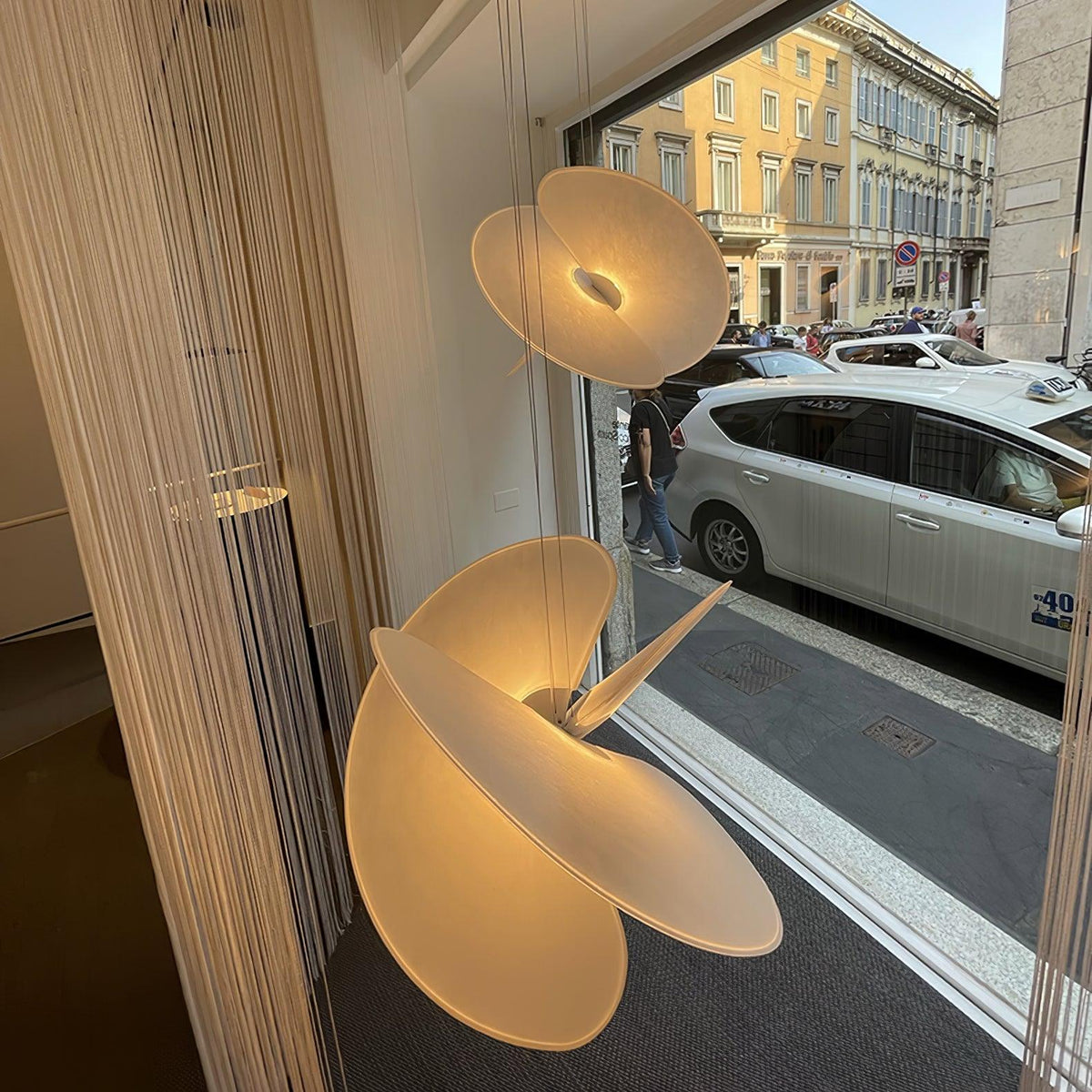 Whirl Moderne hanglamp van stof