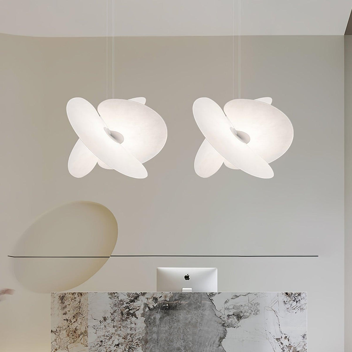 Whirl Moderne hanglamp van stof