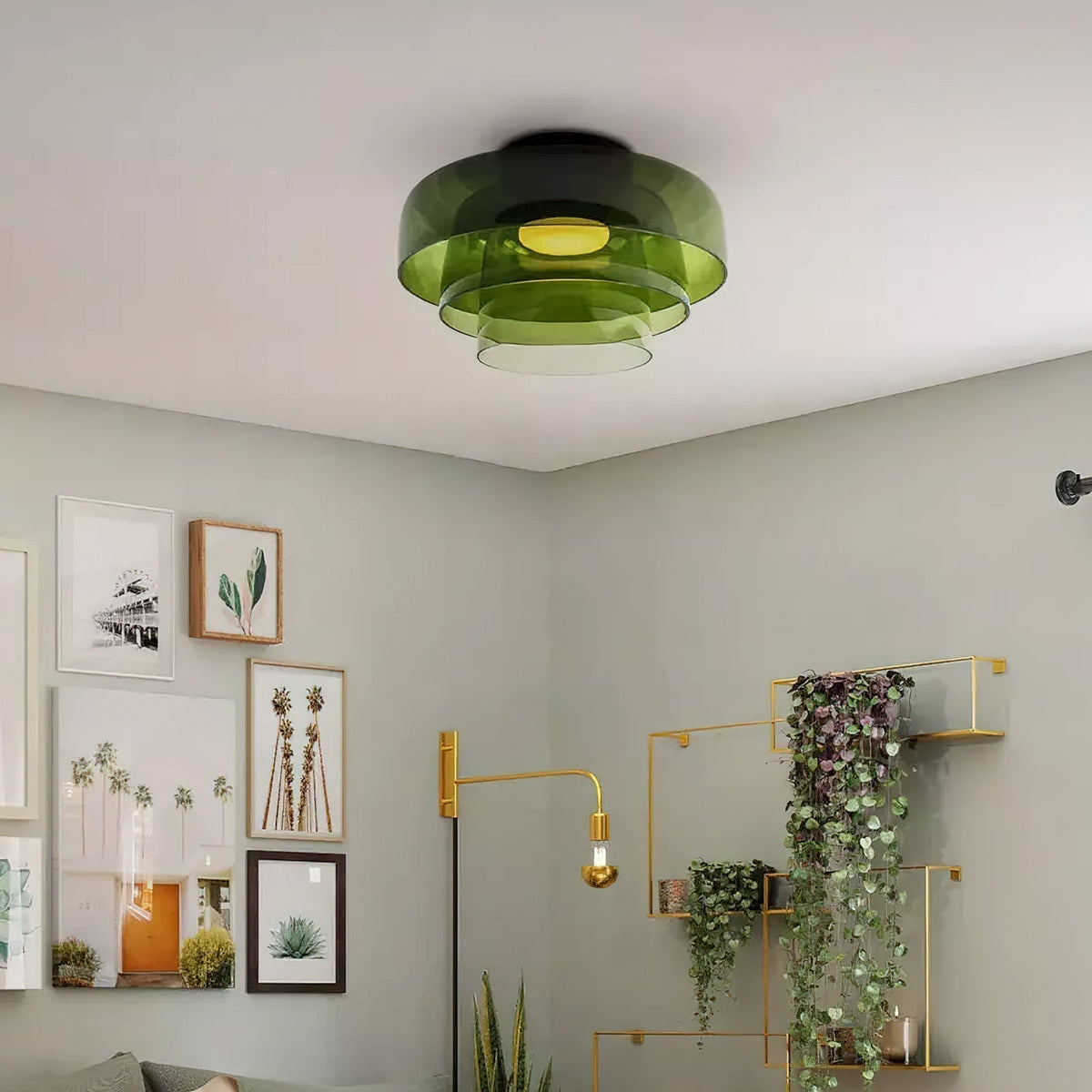 Miroriella plafondlamp gelaagde structuur warm elegant