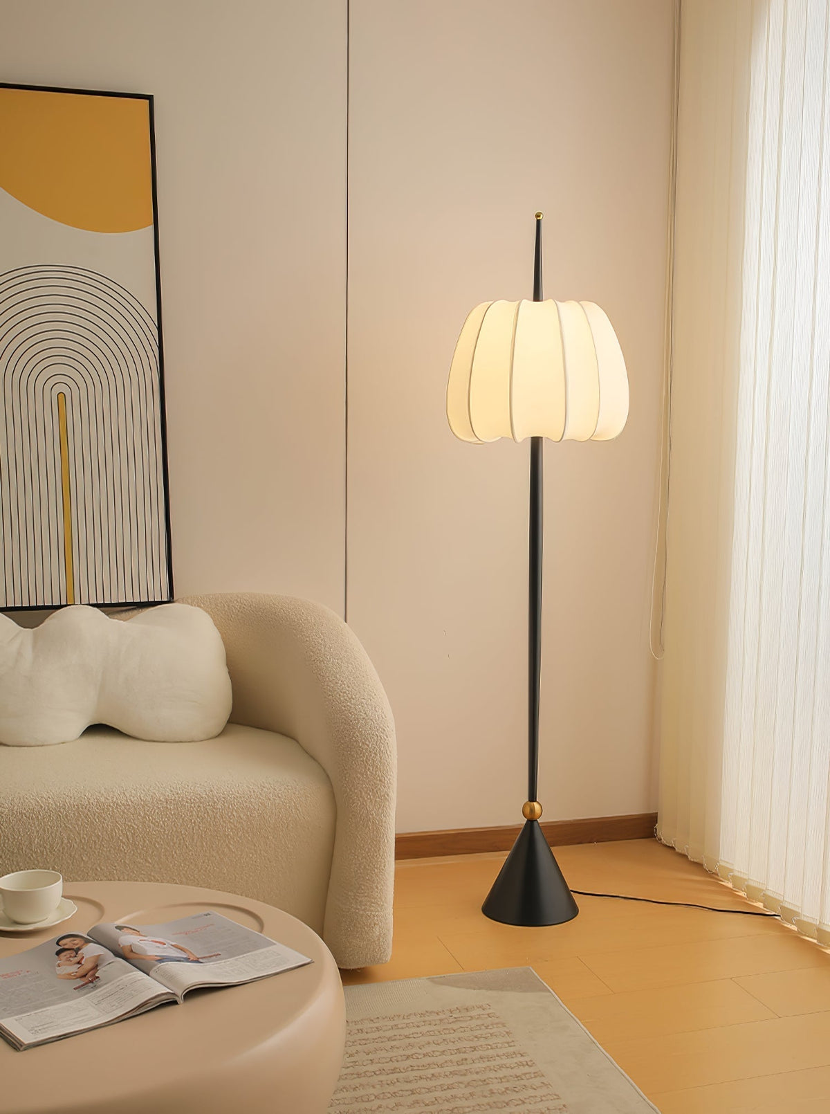 Pick Minimalistische vloerlamp van stof