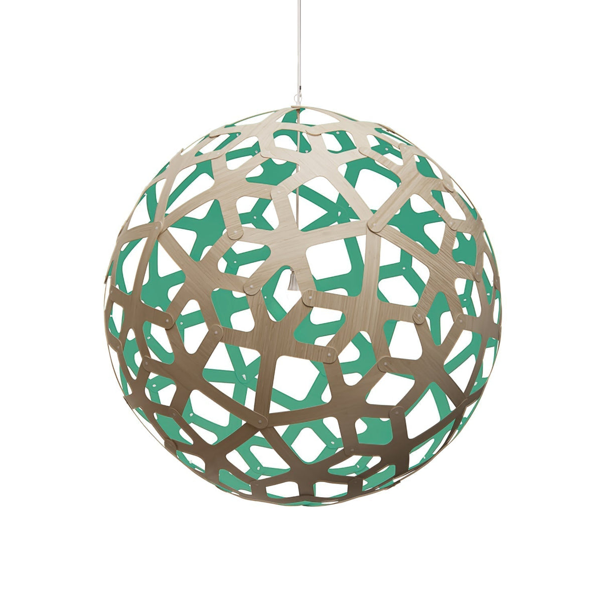 Rininia hanglamp geometrisch geweven hout