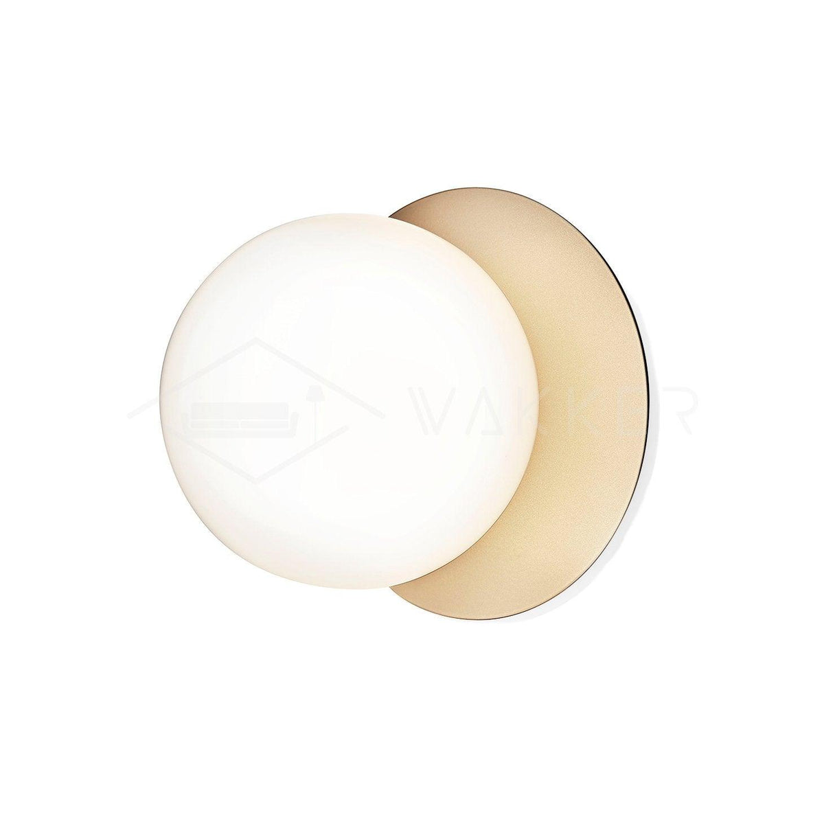 Nifte wandlamp Ronde Schijf Mondblaasglas Minimalistisch met bolvormige kap