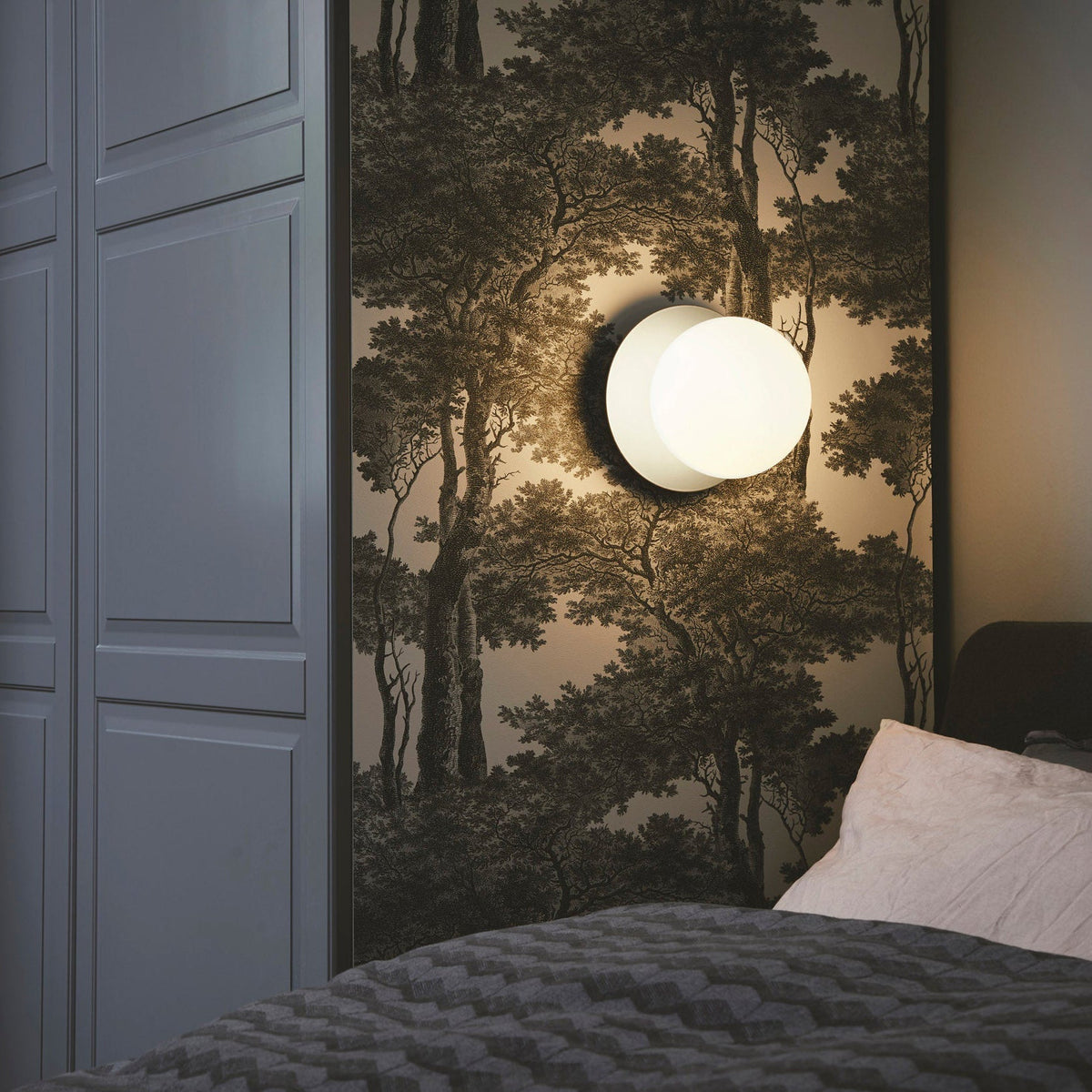 Nifte wandlamp Ronde Schijf Mondblaasglas Minimalistisch met bolvormige kap