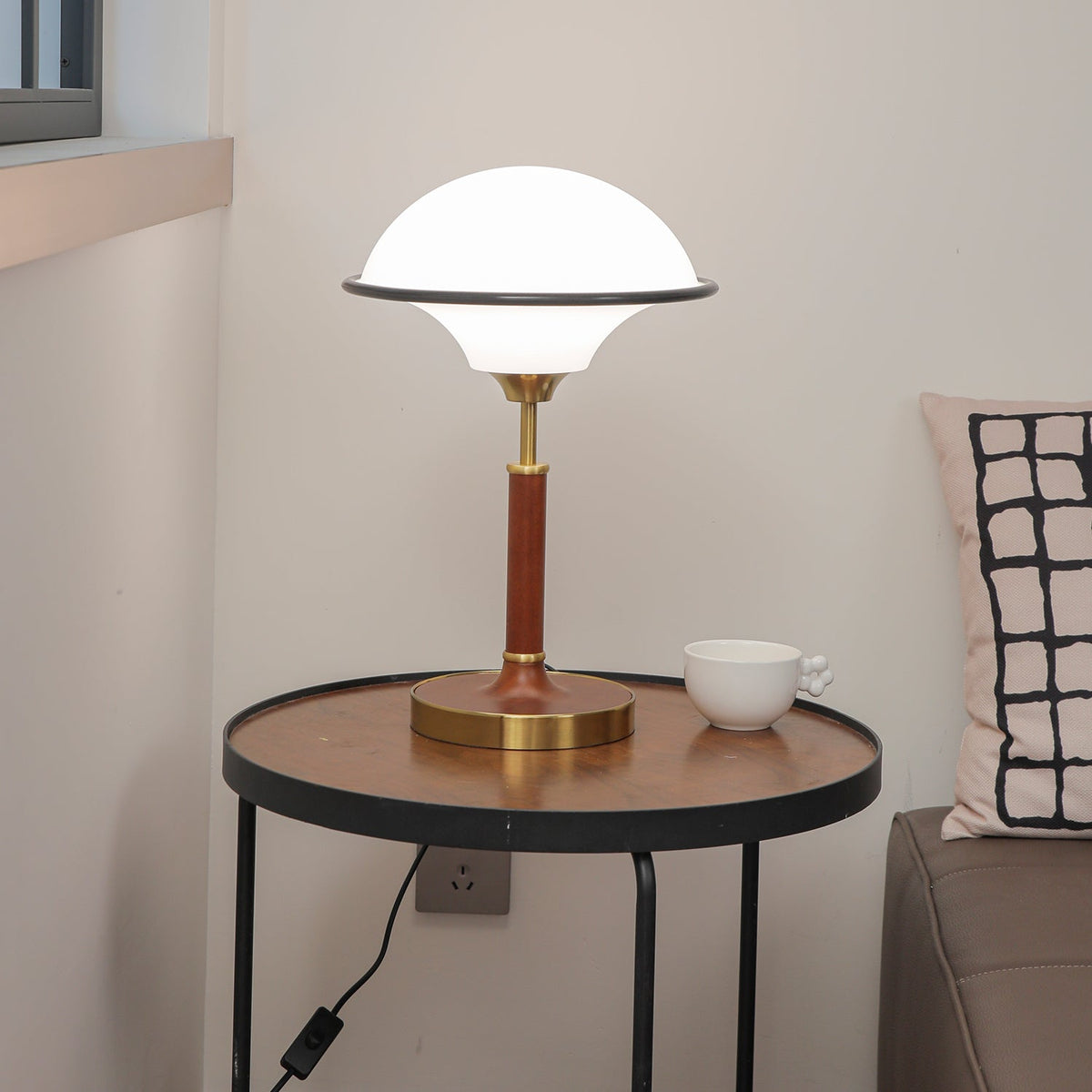 Solstic Houten tafellamp Mid-Century