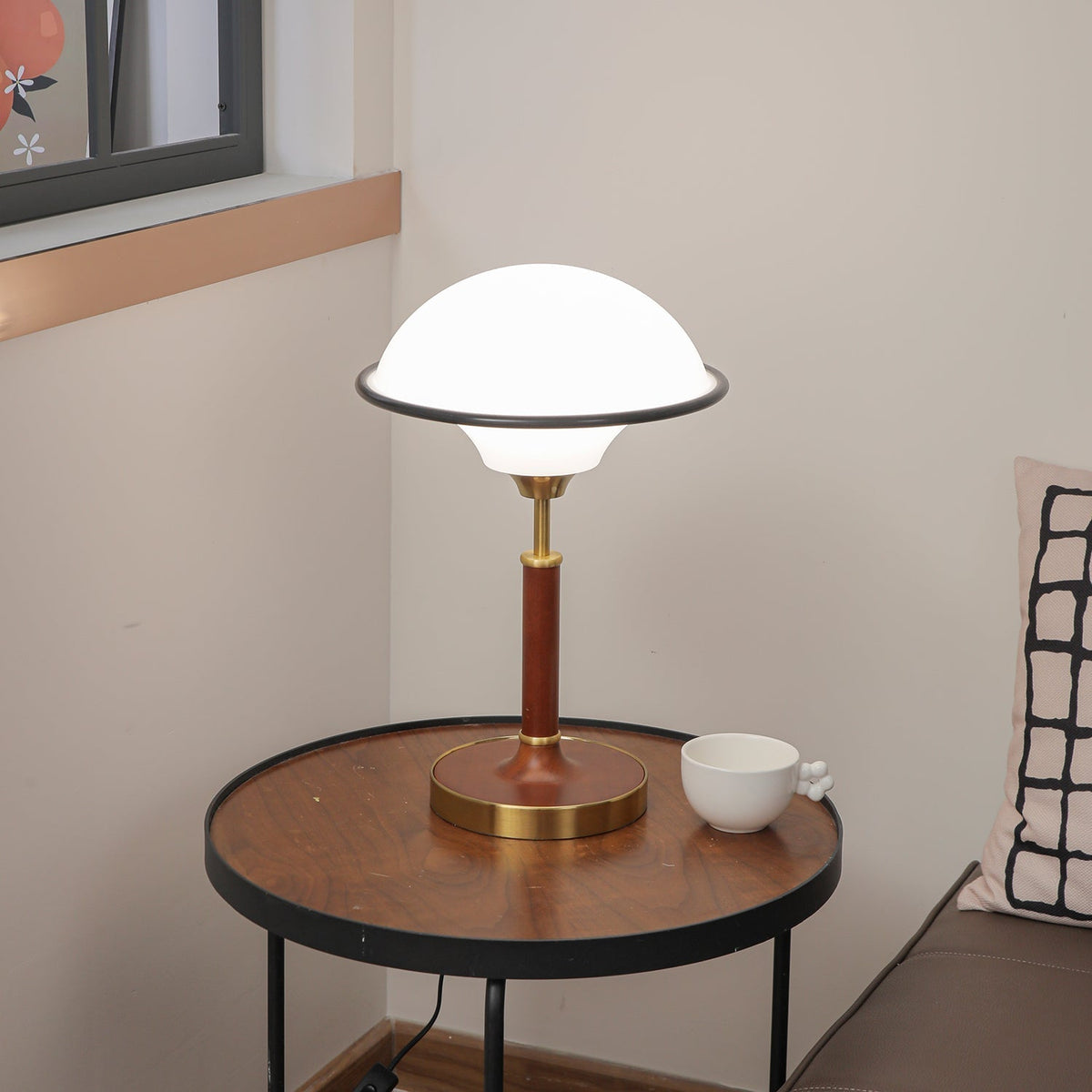 Solstic Houten tafellamp Mid-Century